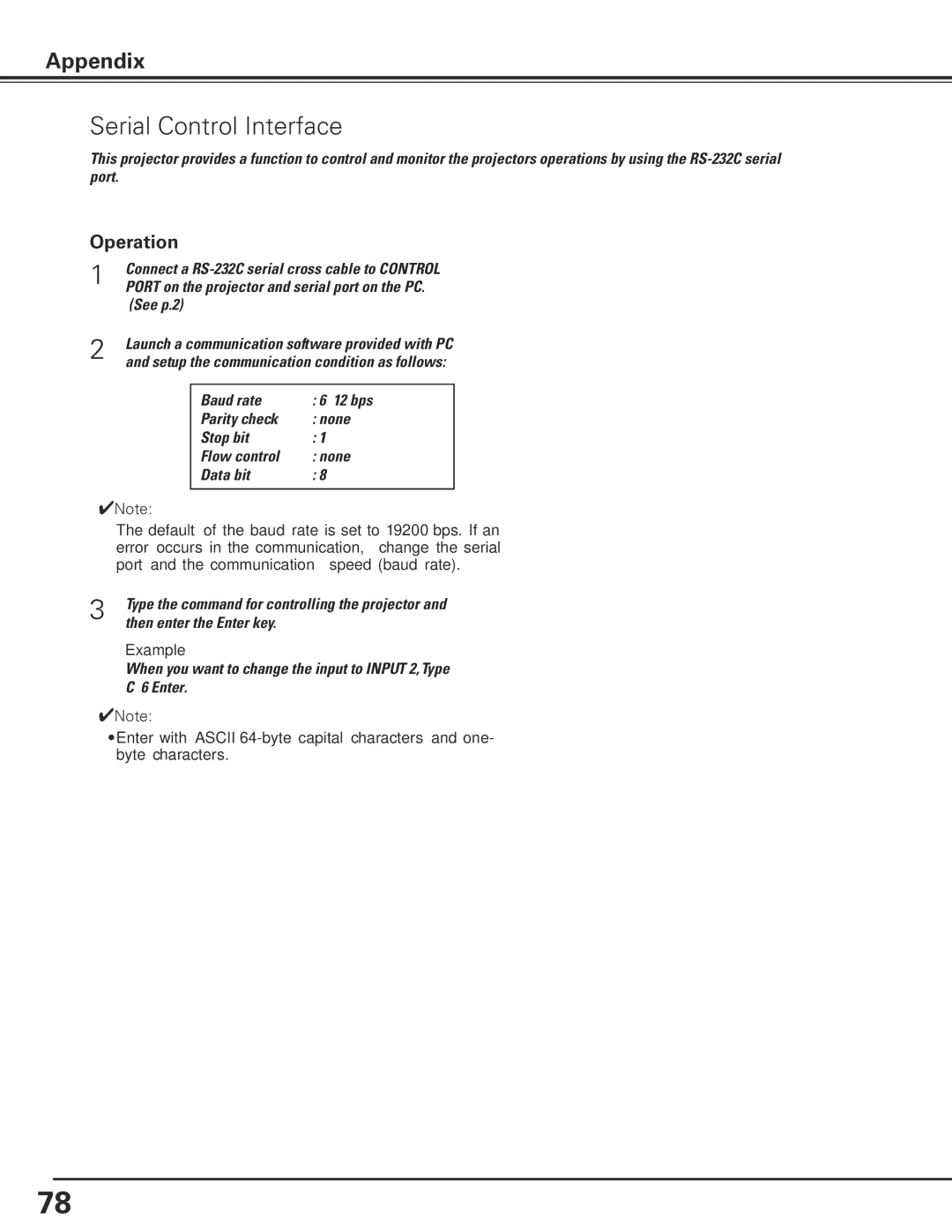 Sanyo PLC-XP100BKL, PLC-XP100L owner manual Operation, Example 