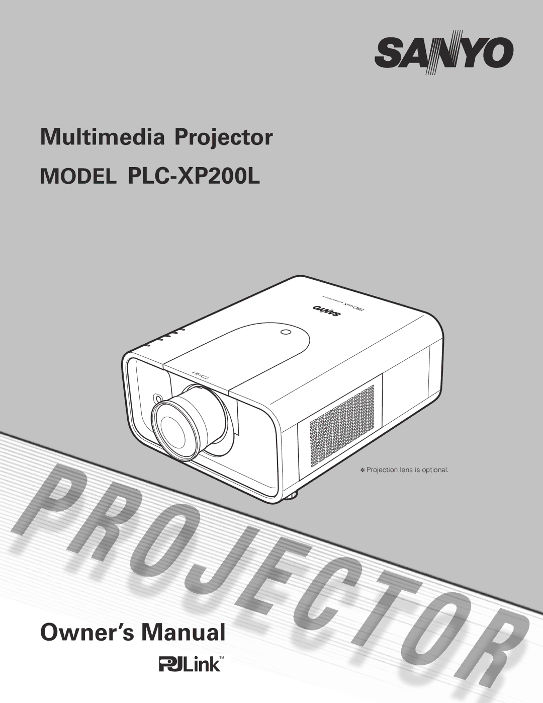 Sanyo owner manual Model PLC-XP200L 