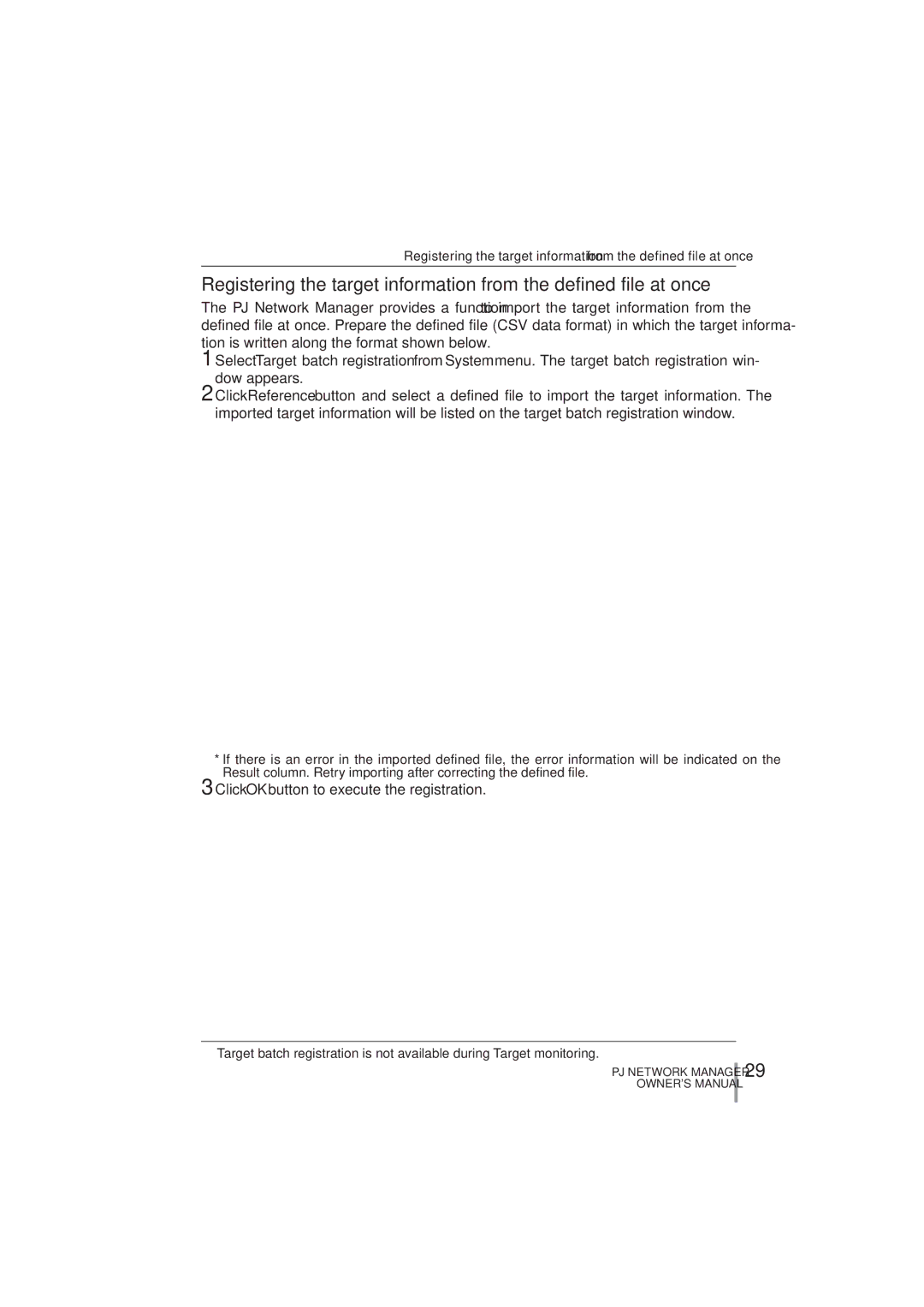 Sanyo PLC-XR251, PLC-XR201 owner manual Click OK button to execute the registration 