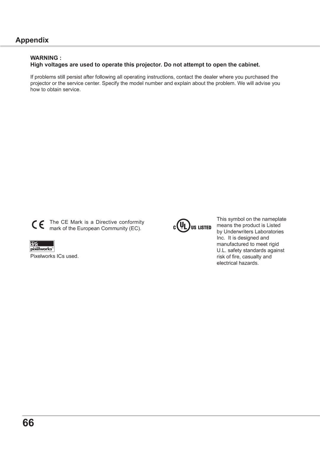 Sanyo PLC-XR251, PLC-XR201 owner manual PdunRiWkhXurshdq&Rppxqlw\&, 3LHOZRUNV,&VXVHG, HohfwulfdoKddugv 