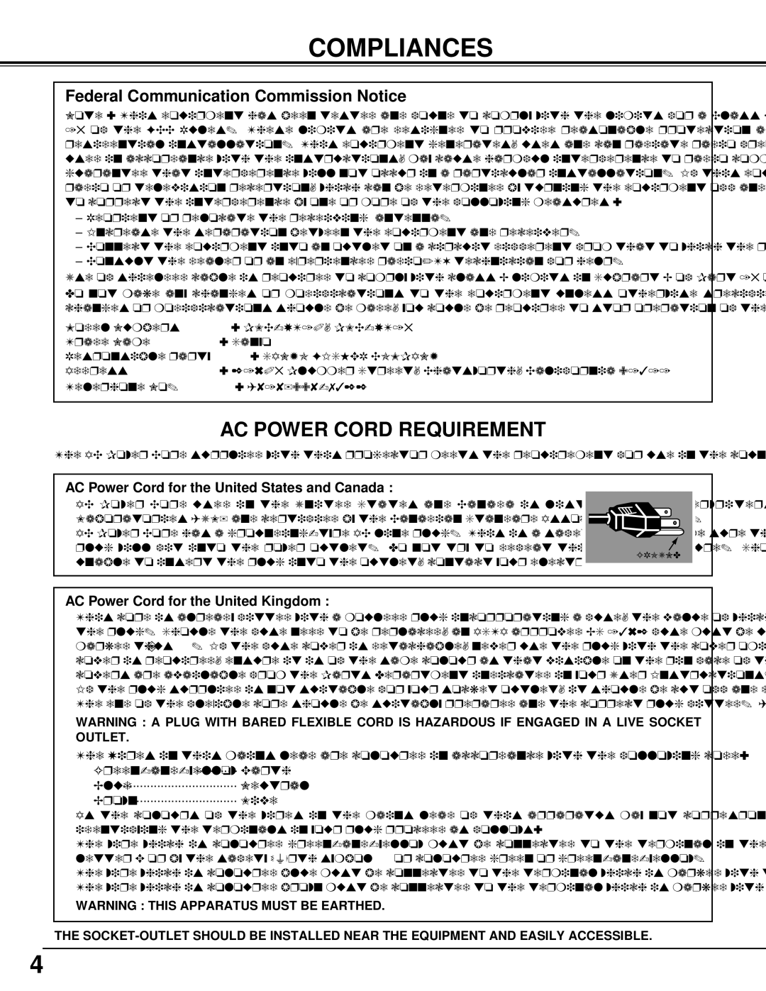 Sanyo PLC-XT10, PLC-XT15 owner manual Compliances, Federal Communication Commission Notice 