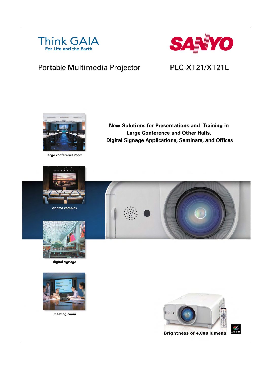 Sanyo PLC-XT21L manual 