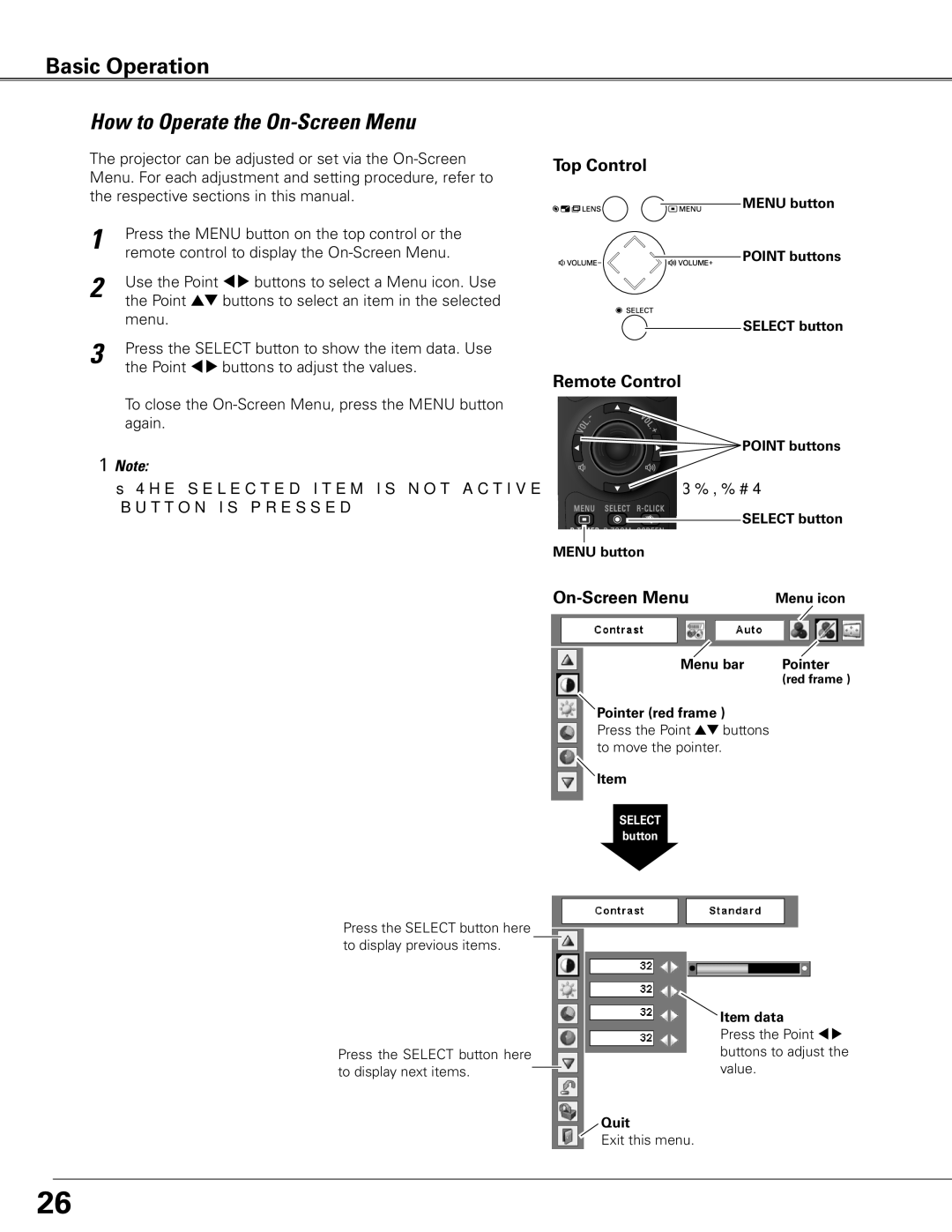 Sanyo PLC-XTC50AL owner manual How to Operate the On-Screen Menu, Remote Control 