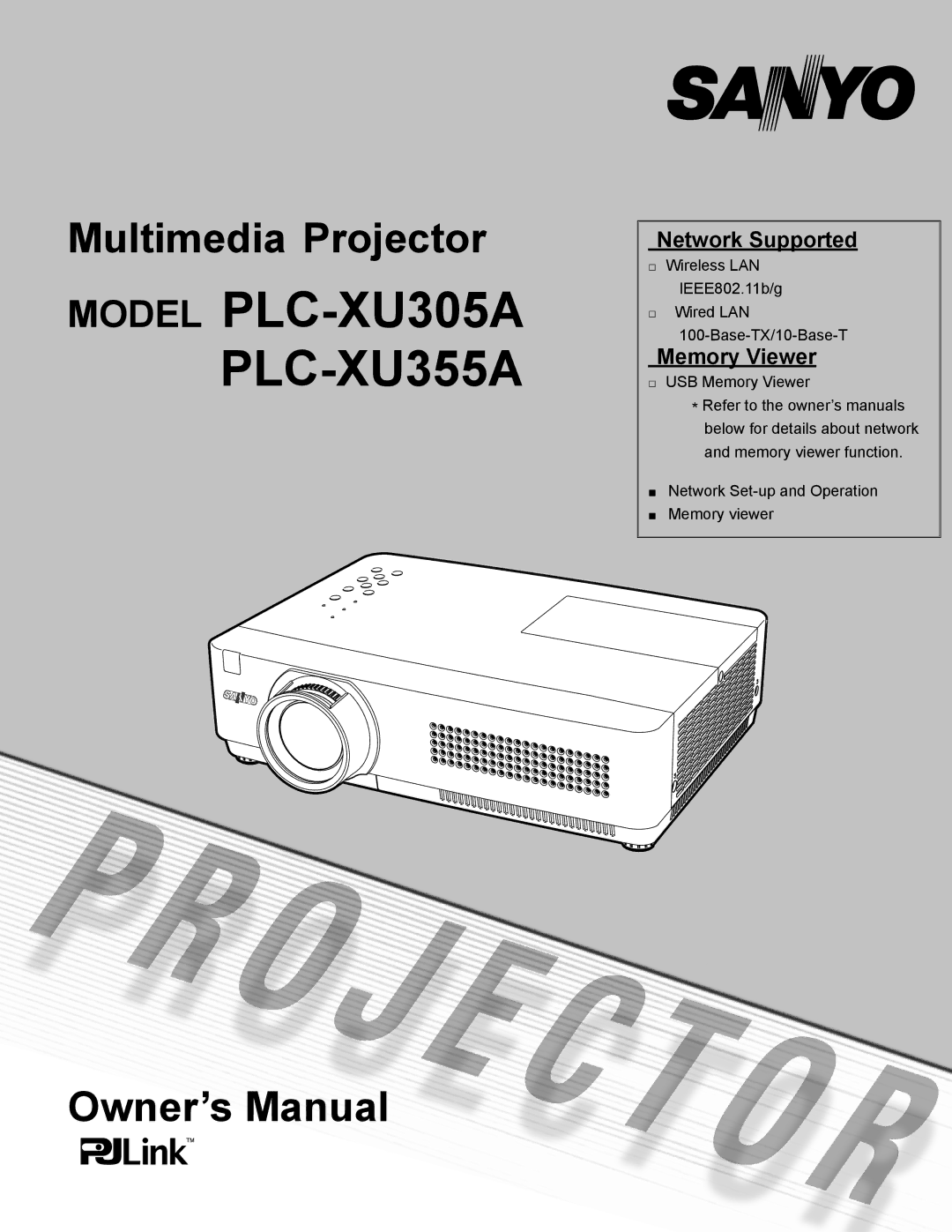 Sanyo PLC-XU305A, PLC-XU355A owner manual Network Supported, Memory Viewer 