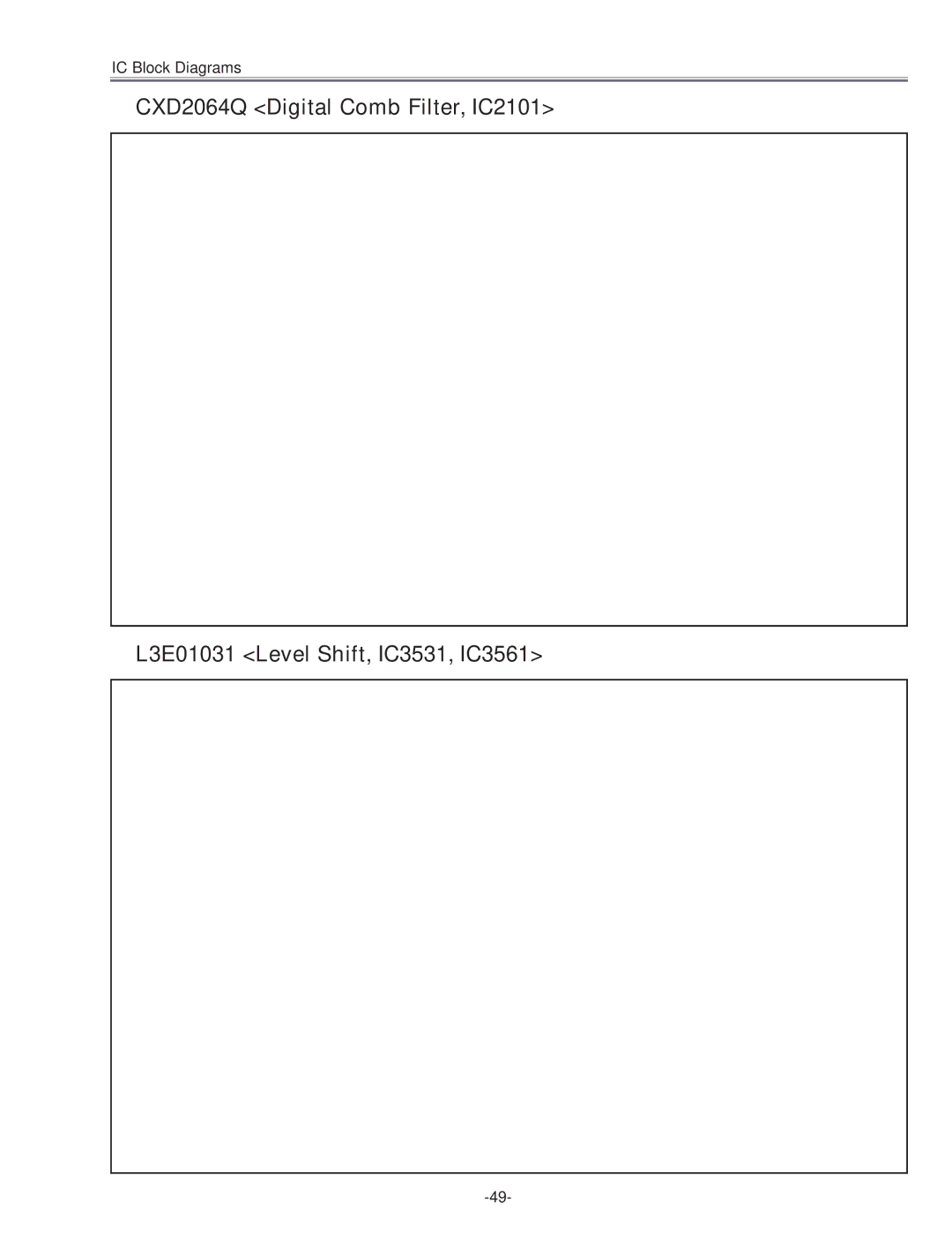 Sanyo PLC-XU45 service manual IC Block Diagrams 