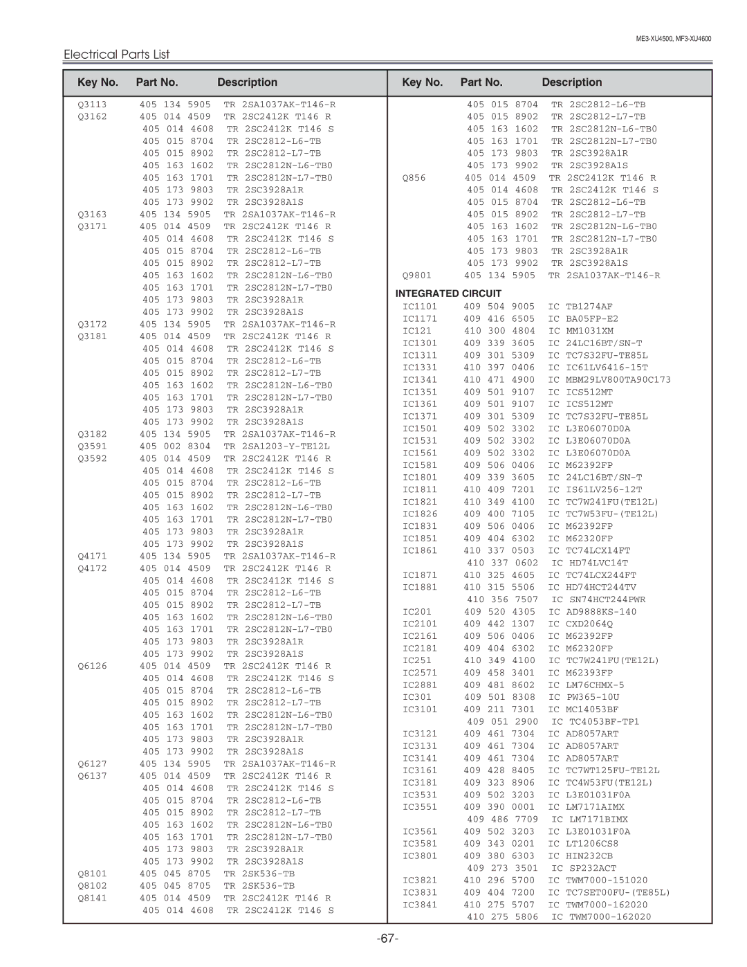 Sanyo PLC-XU45 service manual IC MM1031XM 