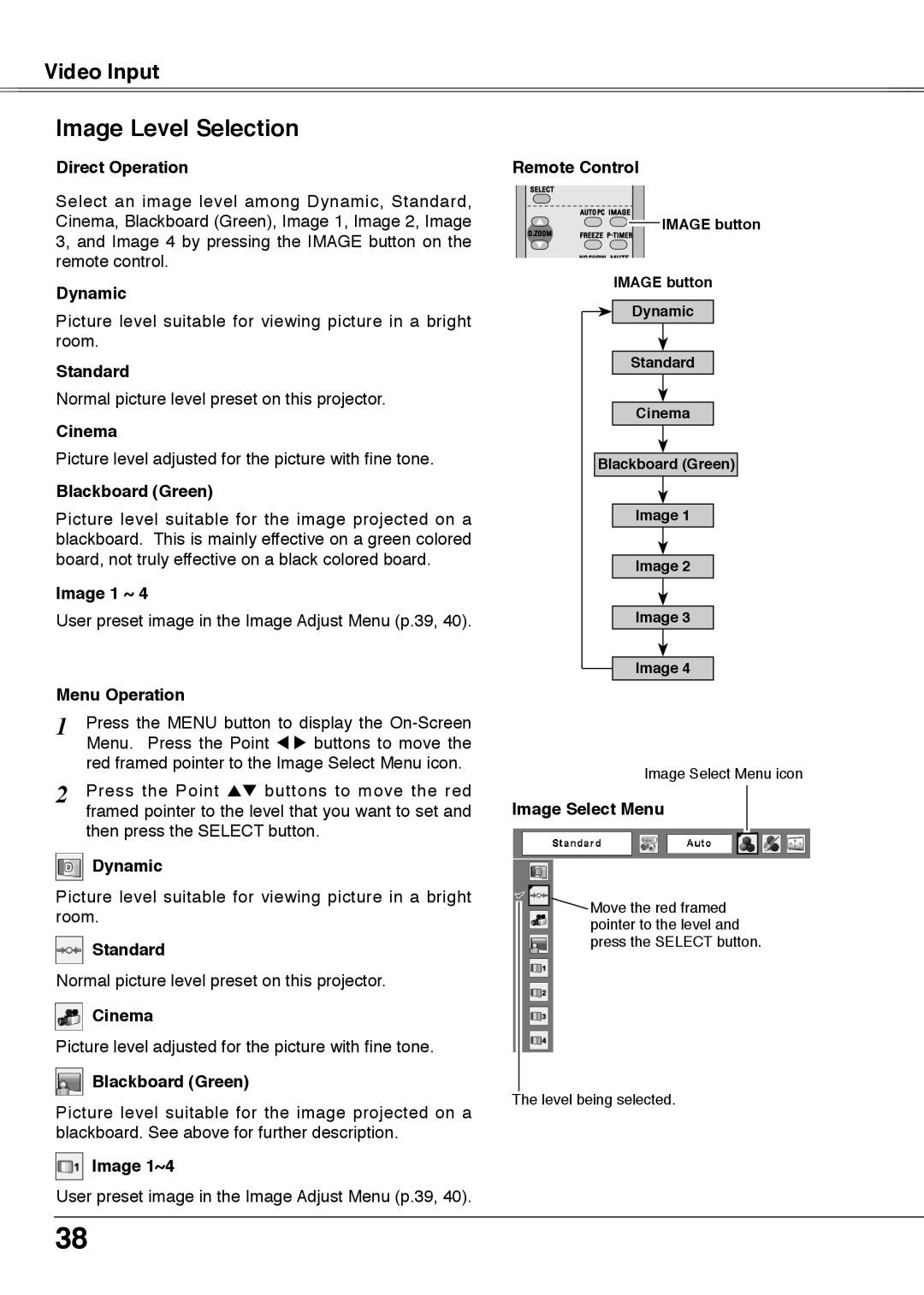 Sanyo PLC-XU78, PLC-XU75 owner manual Cinema, Image 1~4 