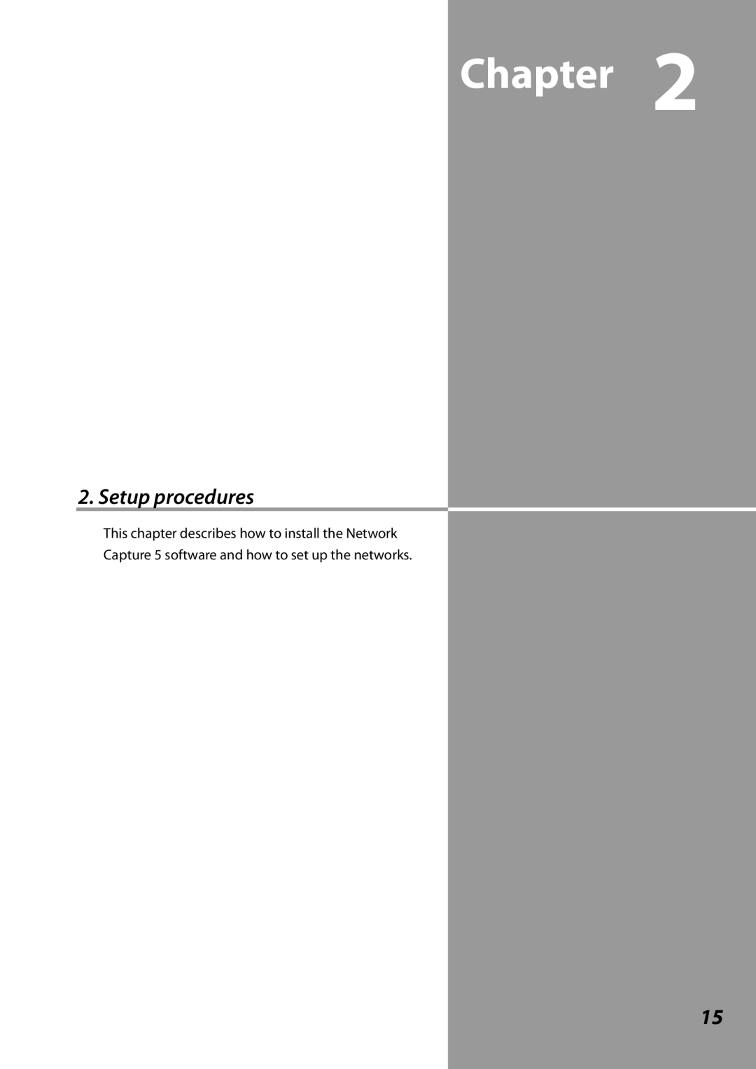 Sanyo PLCXL51 owner manual Setup procedures, Chapter, This chapter describes how to install the Network 