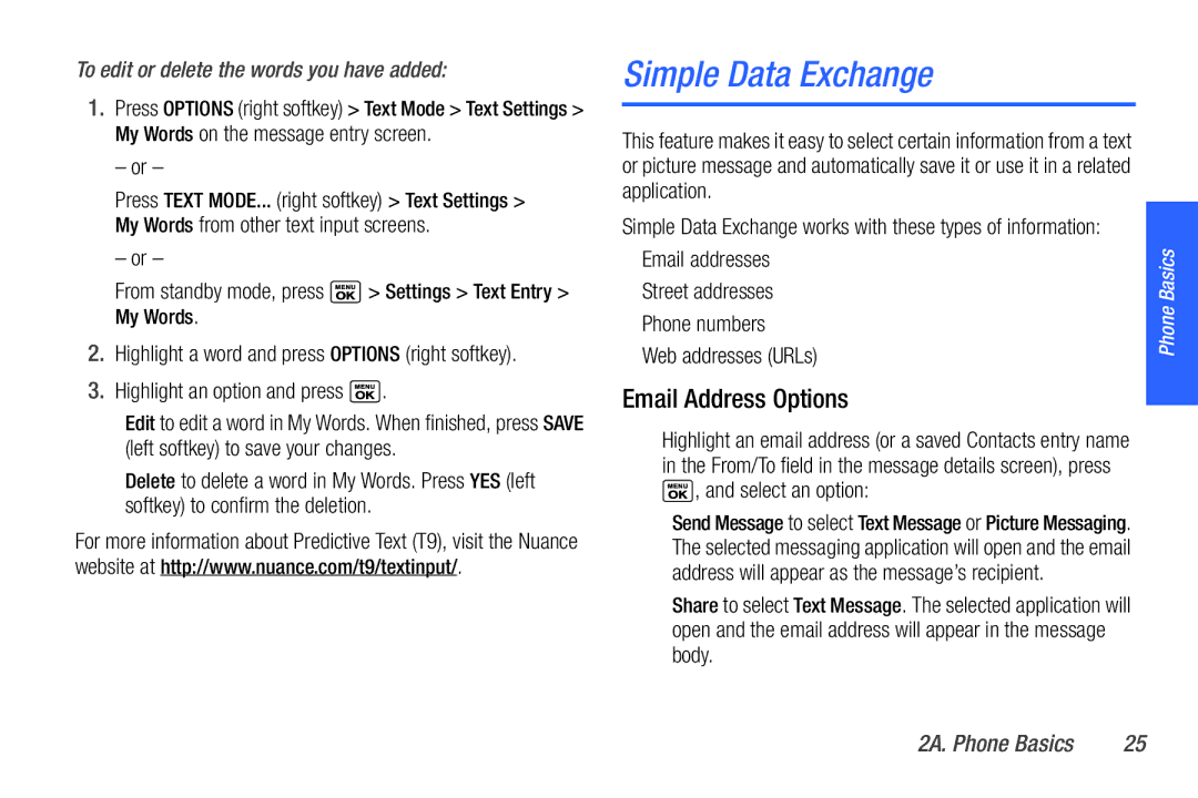 Sanyo PLS-3810 manual Simple Data Exchange, To edit or delete the words you have added 