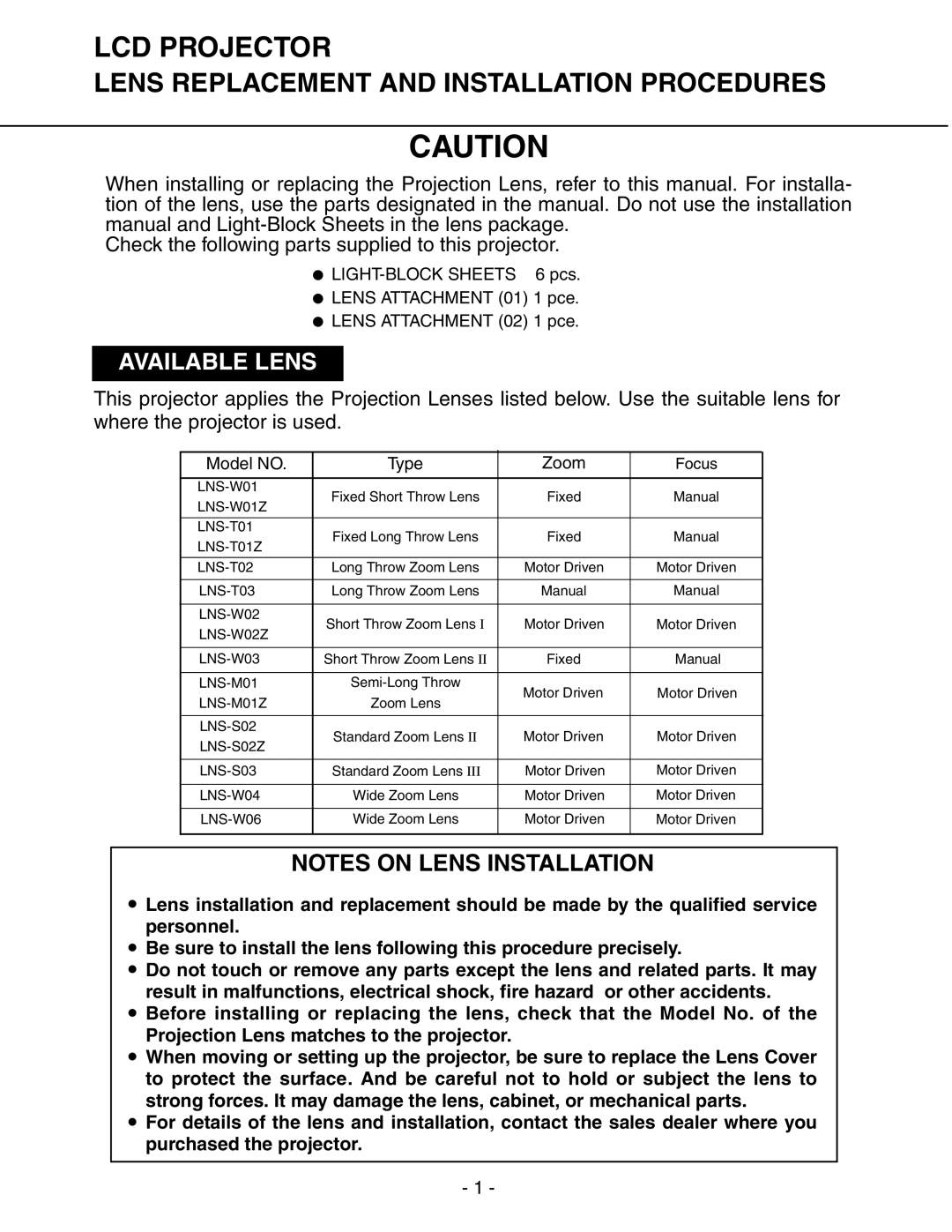 Sanyo PLV-HD2000N, PLV-HD2000E owner manual LCD Projector 