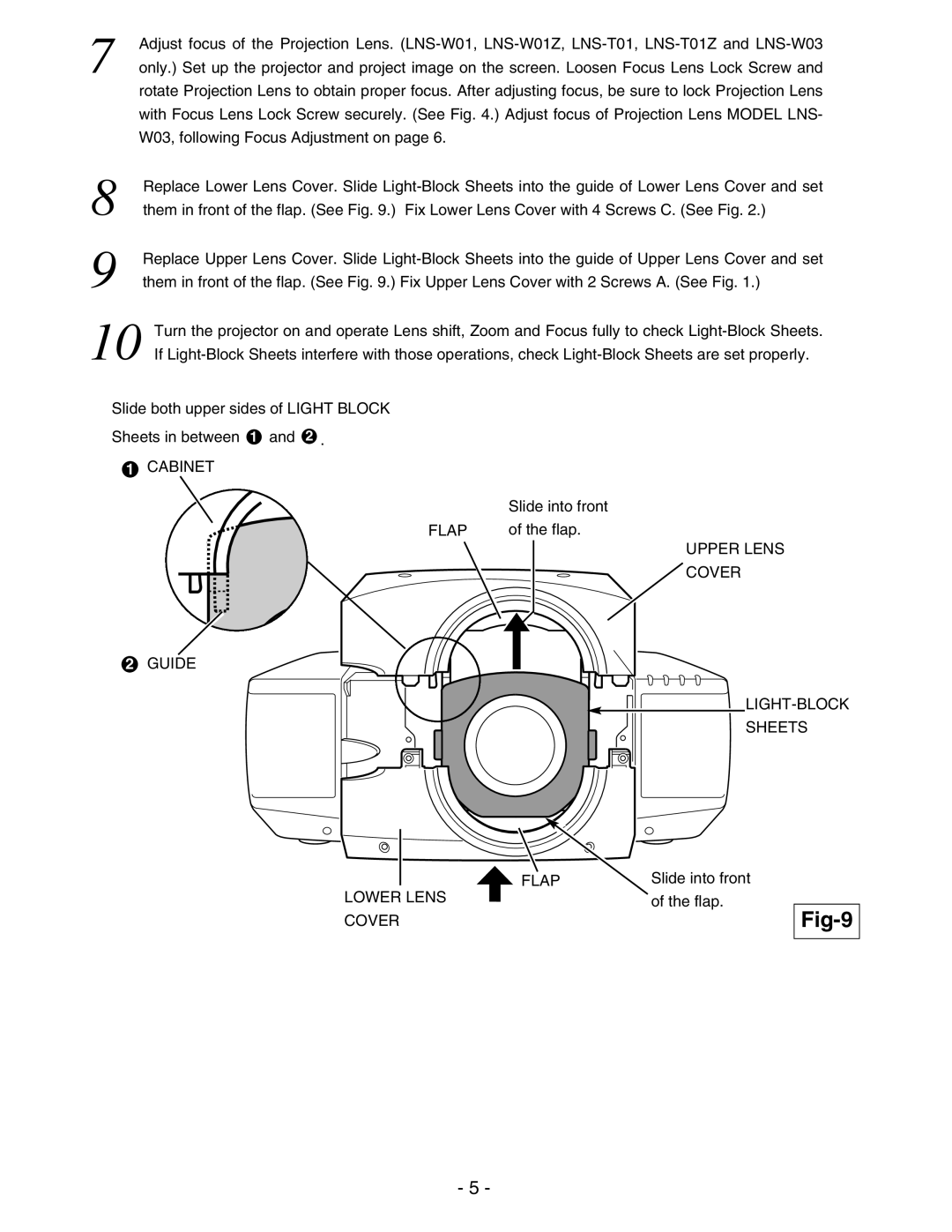 Sanyo PLV-HD2000N, PLV-HD2000E owner manual Fig-9 