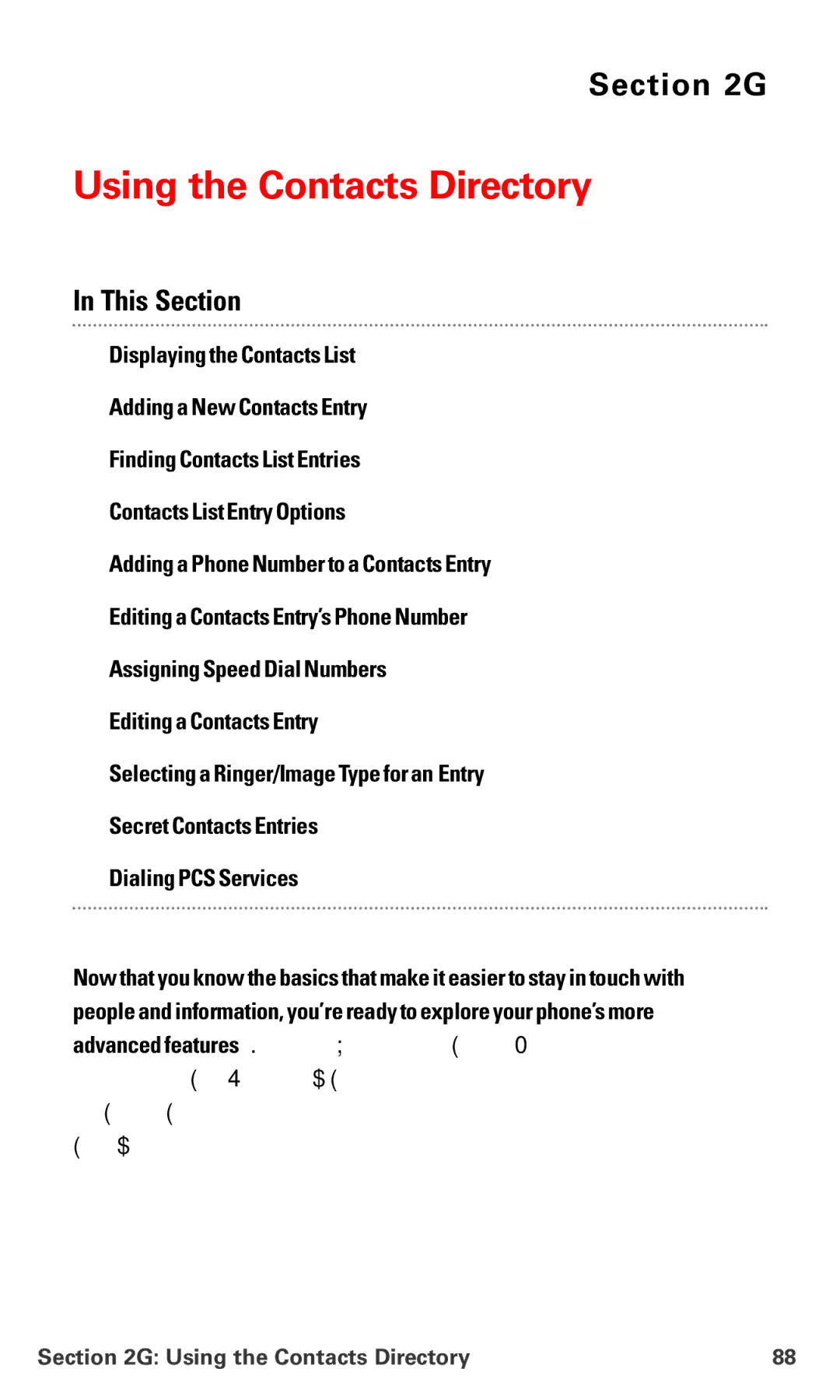 Sanyo PM-8200 manual Using the Contacts Directory 