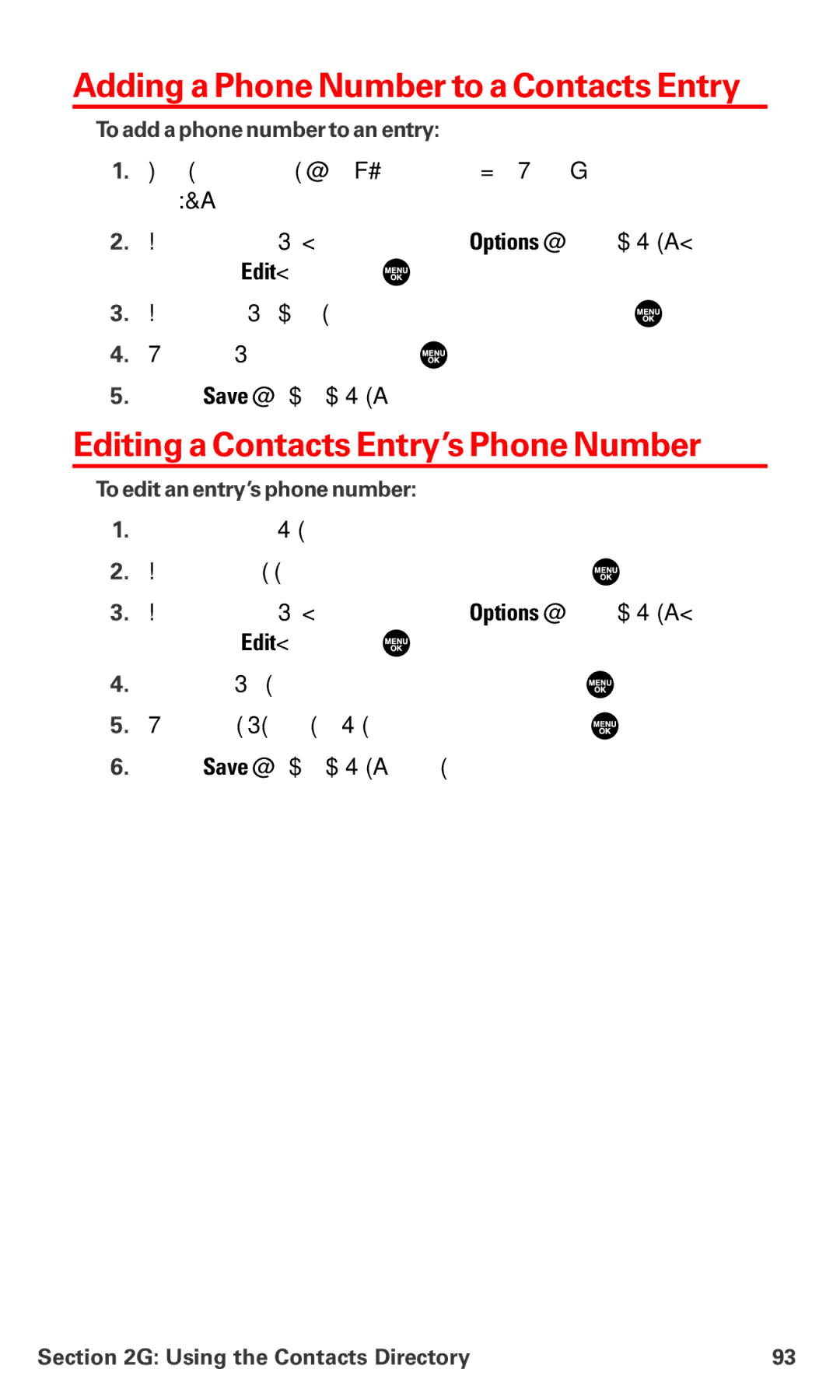 Sanyo PM-8200 manual Adding a Phone Number to a Contacts Entry, Editing a Contacts Entry’s Phone Number 