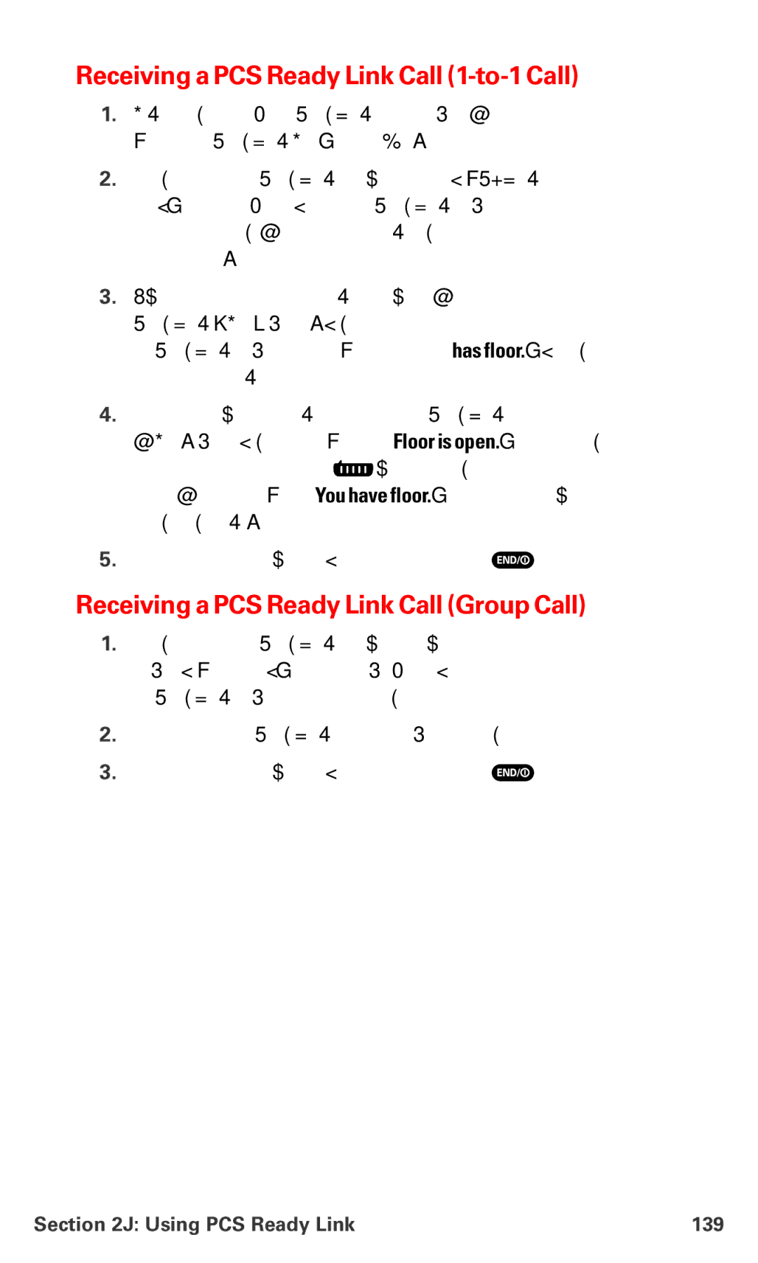 Sanyo PM-8200 manual Receiving a PCS Ready Link Call 1-to-1 Call, Receiving a PCS Ready Link Call Group Call 