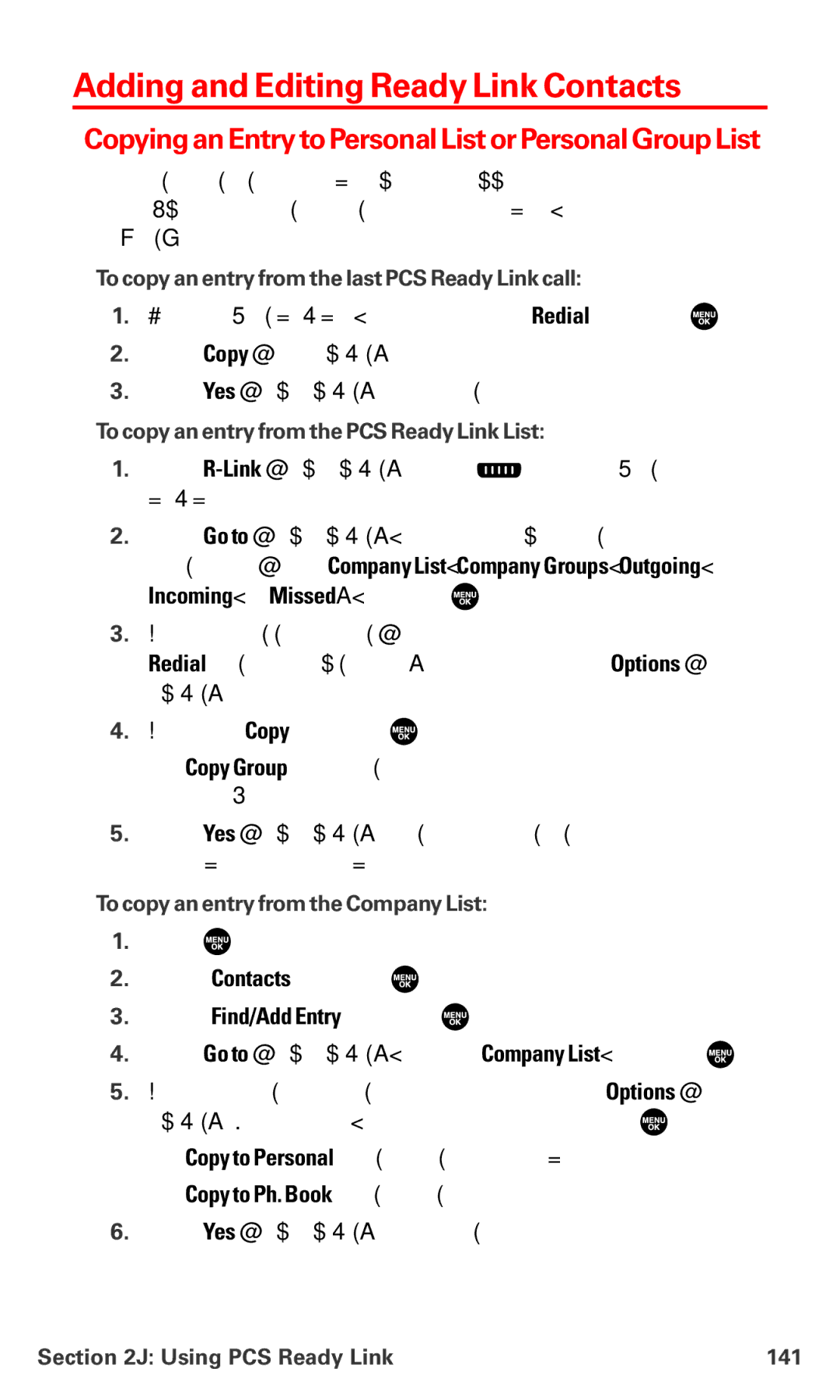 Sanyo PM-8200 manual Adding and Editing Ready Link Contacts, CopyinganEntrytoPersonalListorPersonalGroupList 
