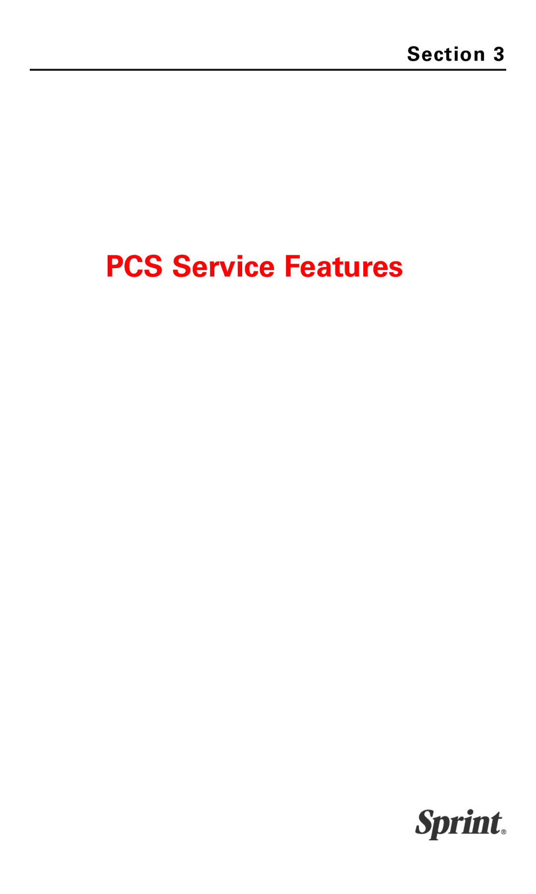 Sanyo PM-8200 manual PCS Service Features 