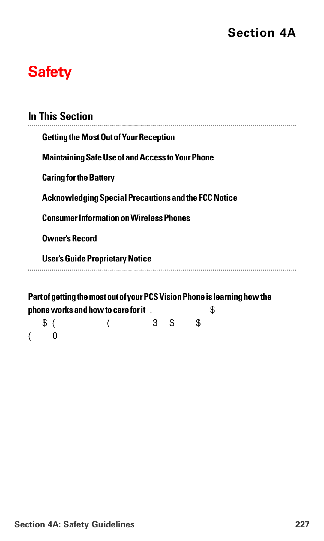 Sanyo PM-8200 manual Safety Guidelines 227 