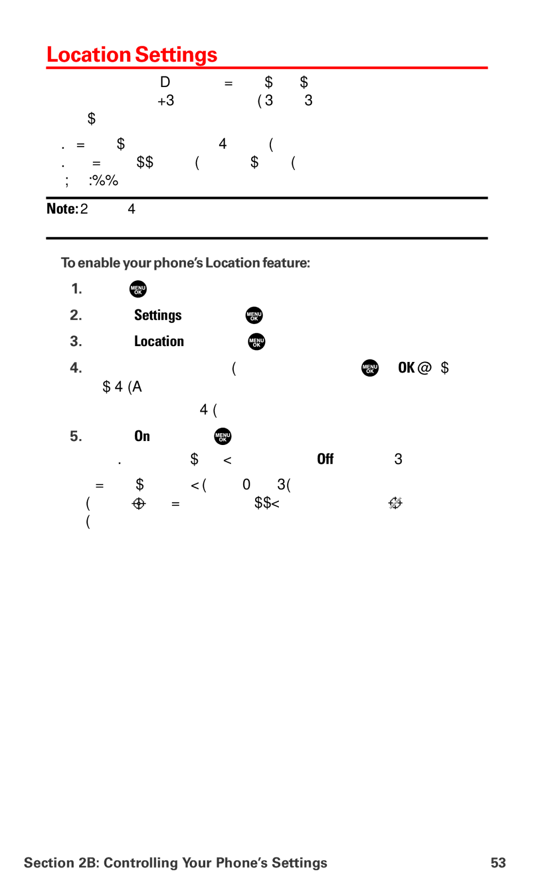 Sanyo PM-8200 manual Location Settings, To enable your phone’s Location feature 