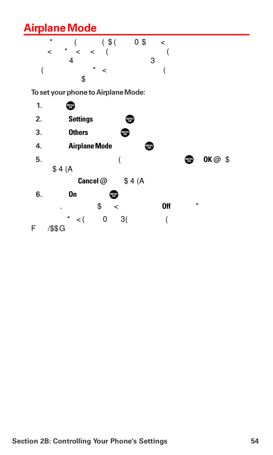 Sanyo PM-8200 manual To set your phone to Airplane Mode 