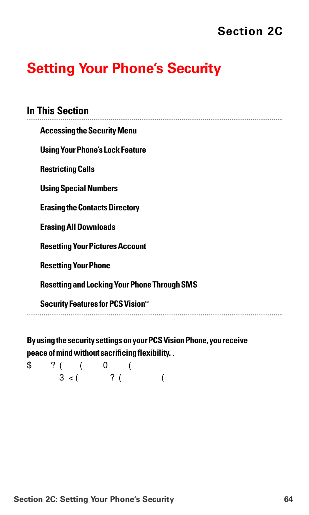 Sanyo PM-8200 manual Setting Your Phone’s Security 