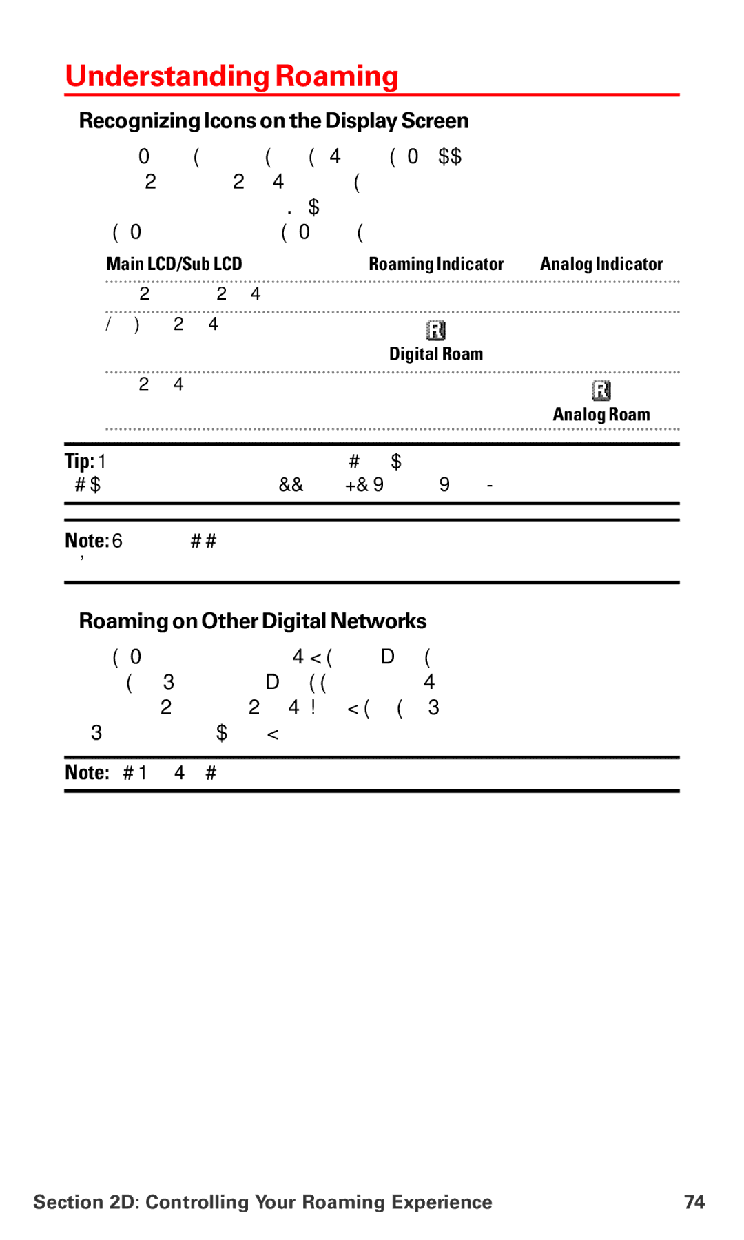 Sanyo PM-8200 manual Understanding Roaming, Recognizing Icons on the Display Screen, Roaming on Other Digital Networks 