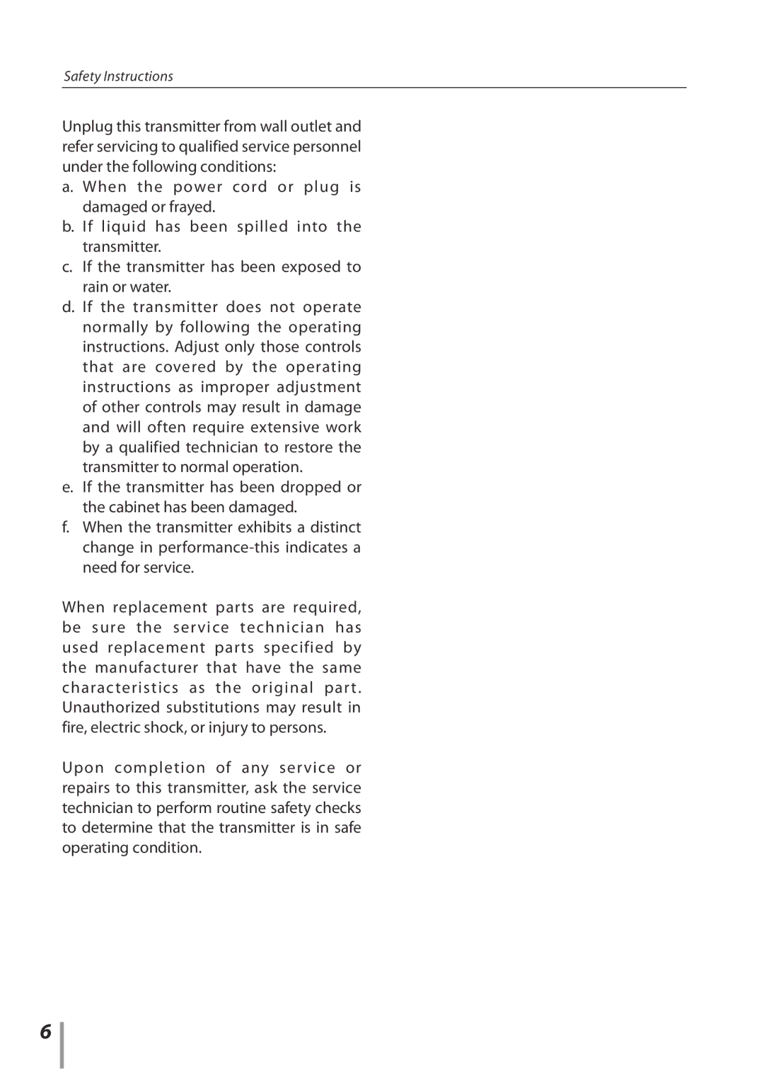 Sanyo POA-HDTM01 owner manual Safety Instructions 