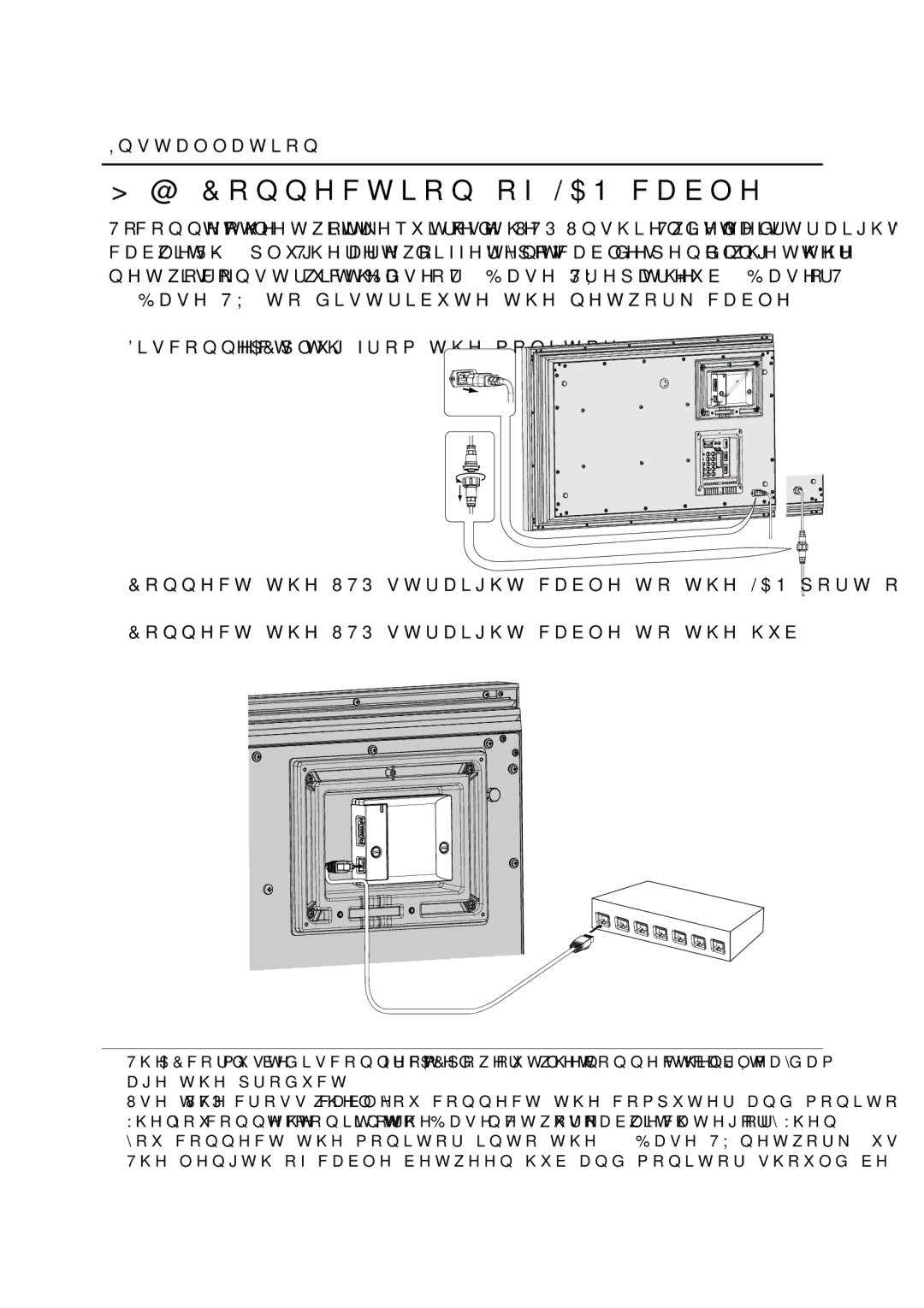 Sanyo POA-LN01 appendix Connection of LAN cable 