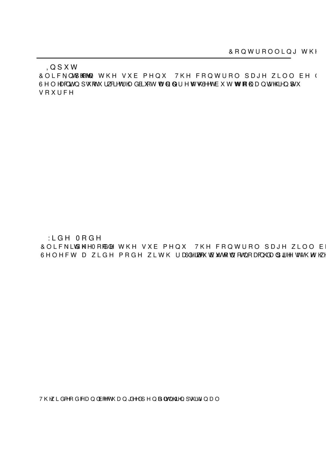 Sanyo POA-LN01 appendix Input, Wide Mode 