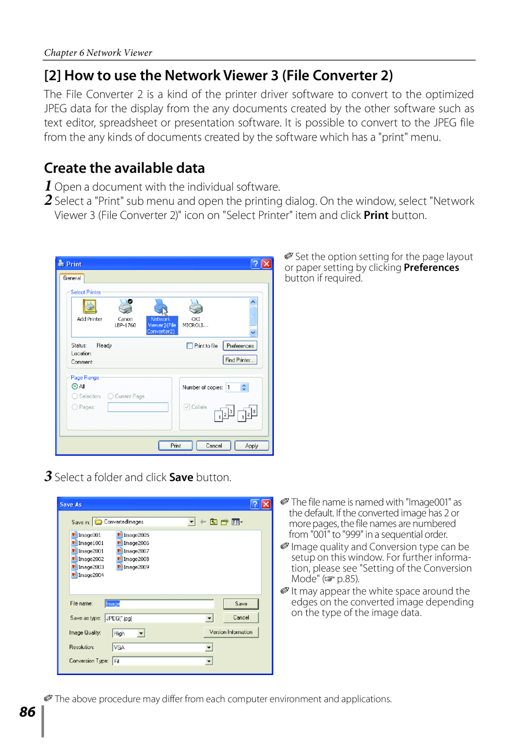 Sanyo POA-LN02 owner manual How to use the Network Viewer 3 File Converter, Create the available data 