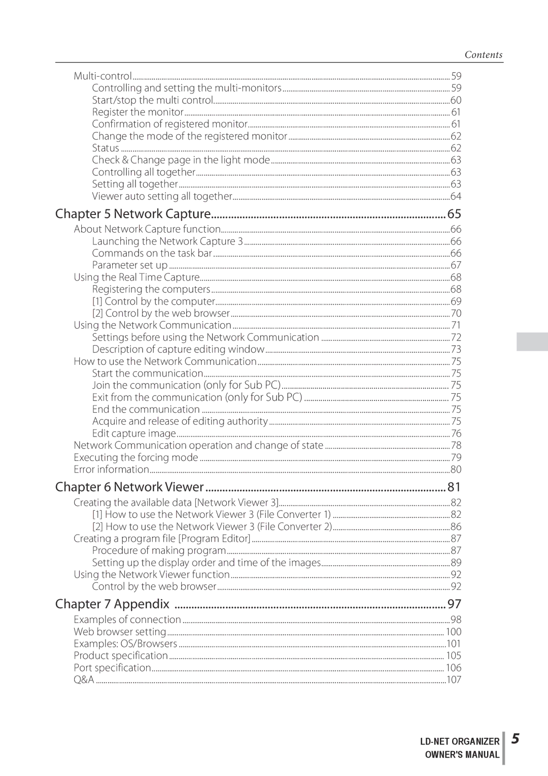 Sanyo POA-LN02 owner manual Network Viewer, Appendix 