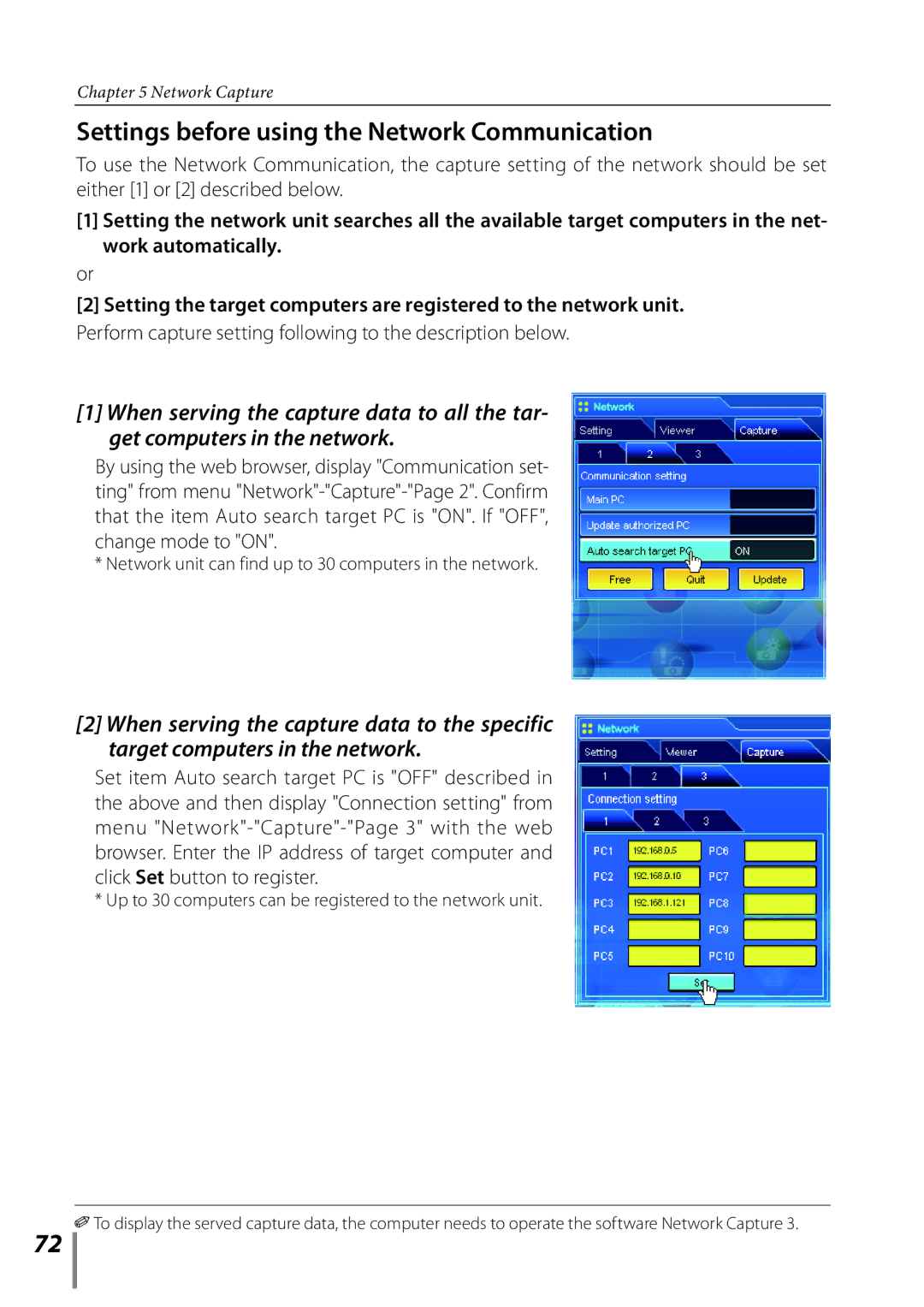 Sanyo POA-LN02 owner manual Settings before using the Network Communication 