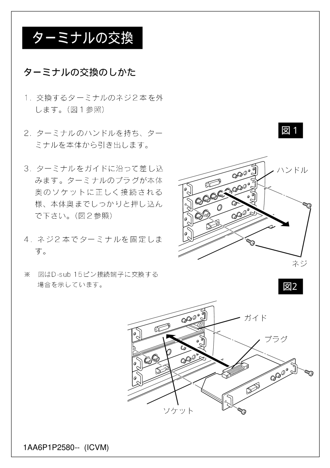 Sanyo POA-MD03VD2A manual ターミナルの交換 