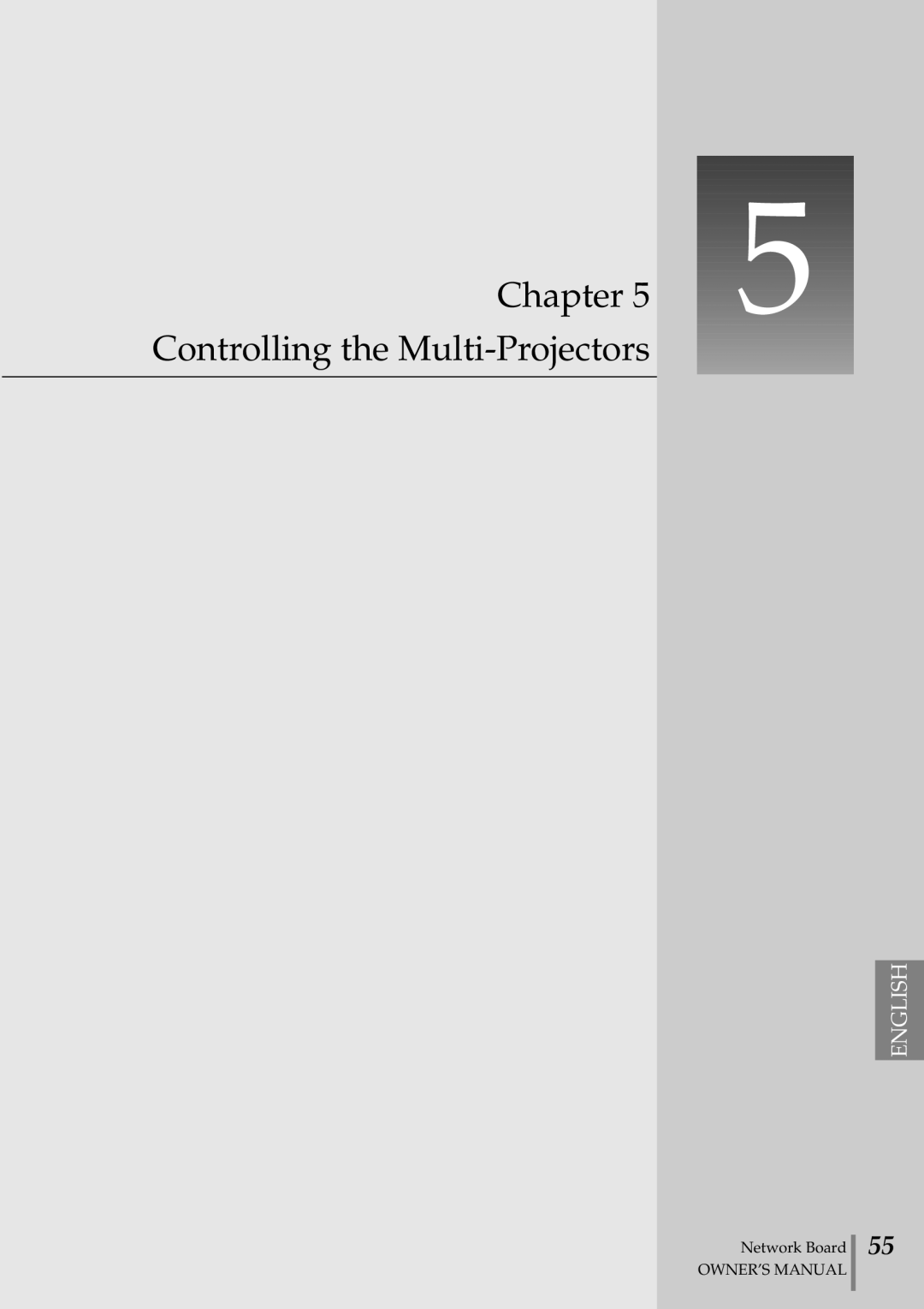 Sanyo POA-MD13NET2 owner manual Chapter Controlling the Multi-Projectors 