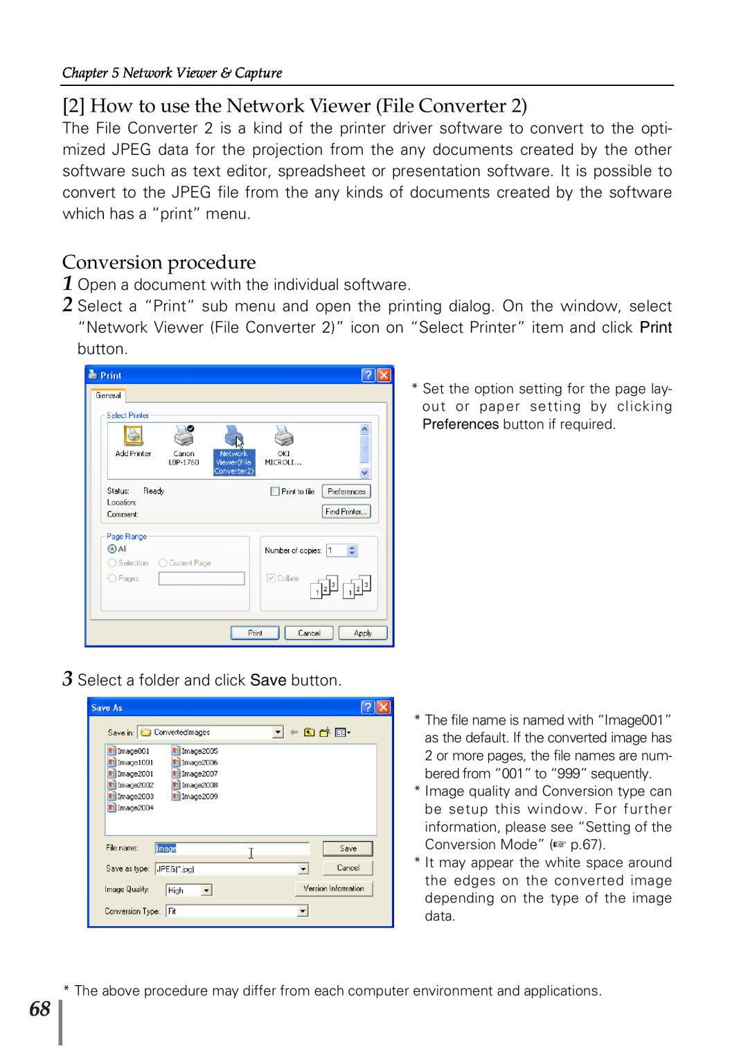 Sanyo POA-PN02 owner manual How to use the Network Viewer File Converter, Conversion procedure 