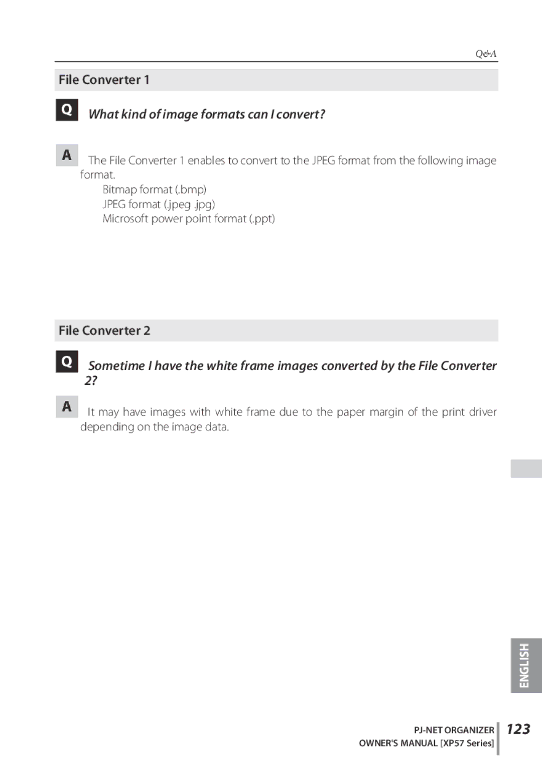 Sanyo POA-PN03C owner manual 123, What kind of image formats can I convert?, Microsoft power point format .ppt 