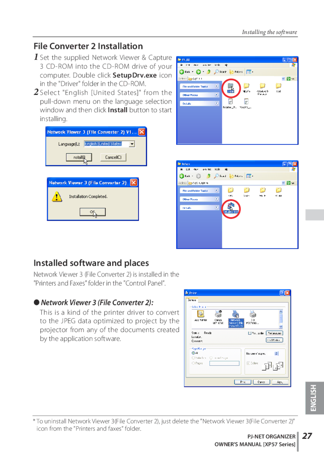 Sanyo POA-PN03C owner manual File Converter 2 Installation, Installed software and places 