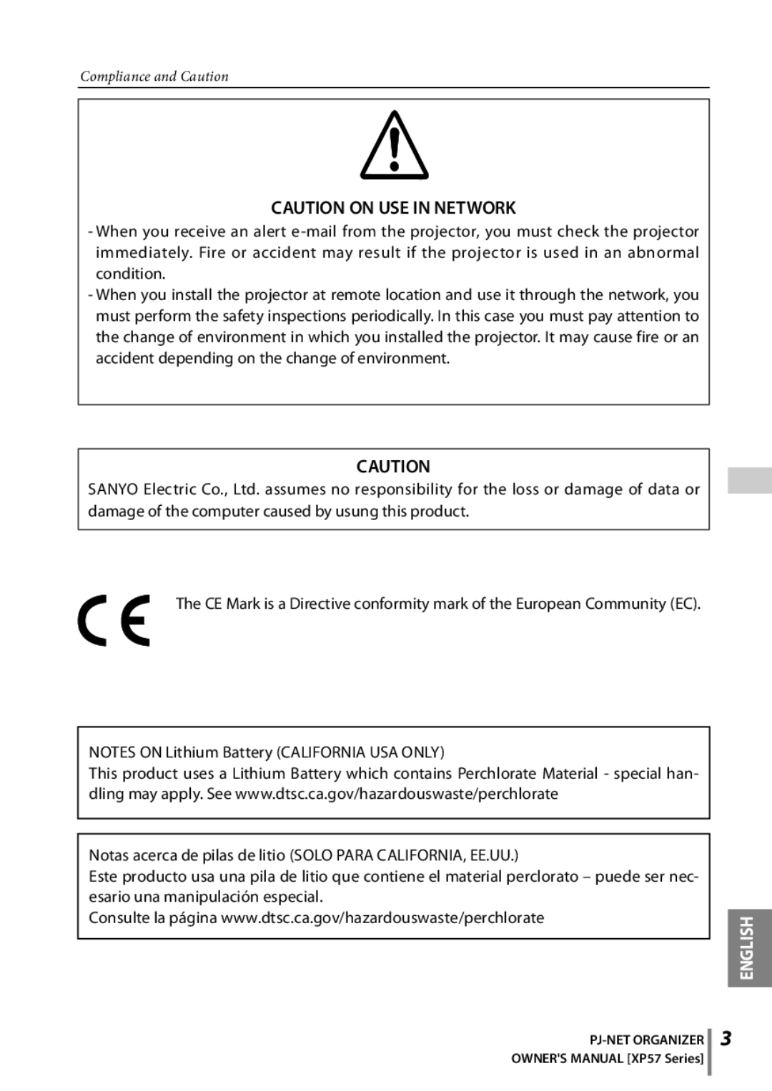 Sanyo POA-PN03C owner manual English 