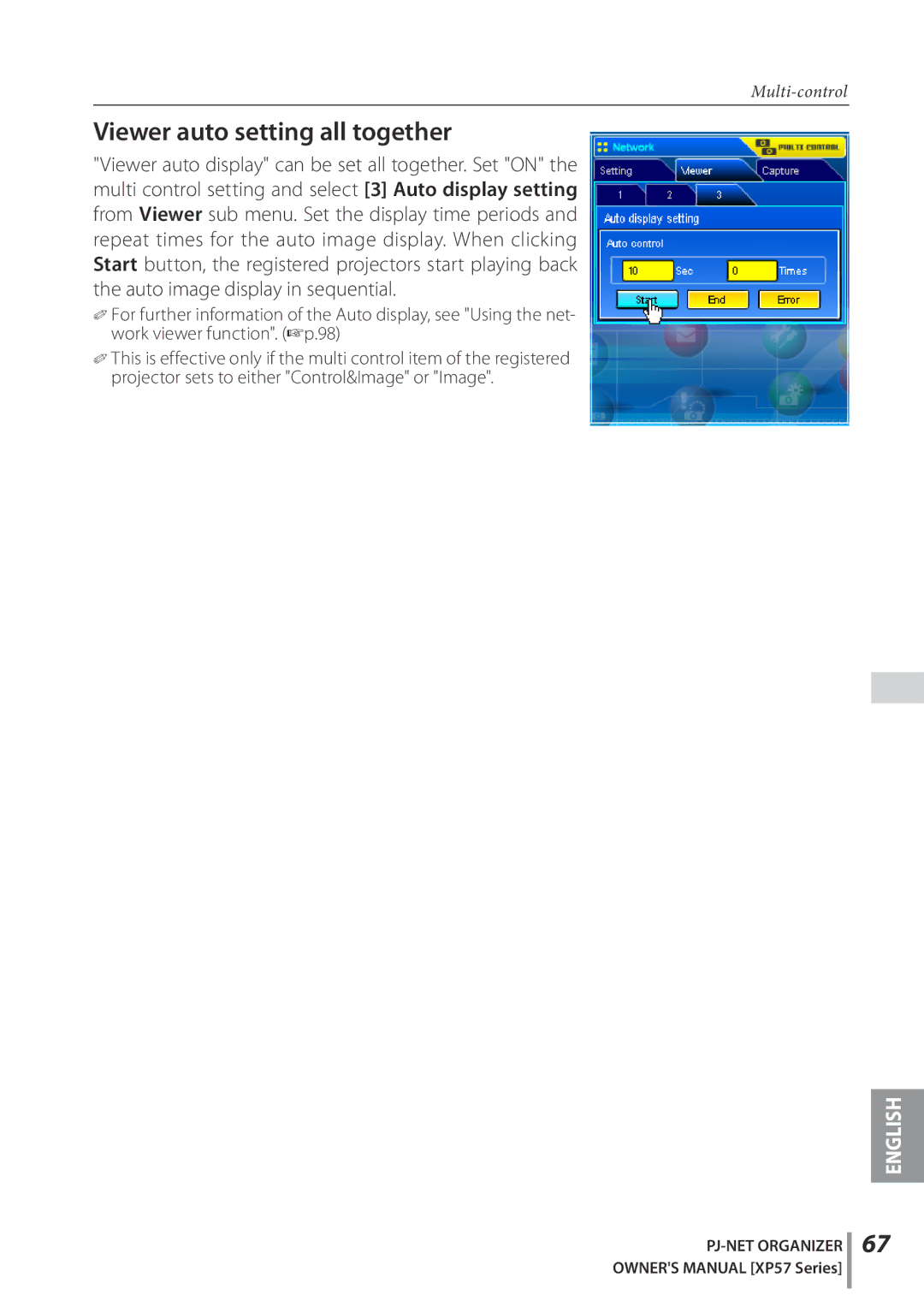 Sanyo POA-PN03C owner manual Viewer auto setting all together 