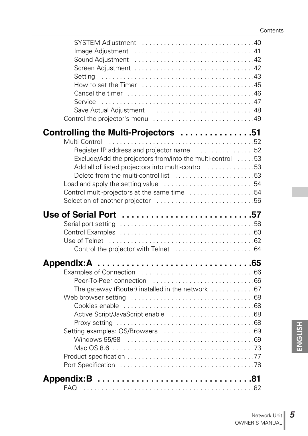 Sanyo POA-PN10 owner manual Use of Serial Port 