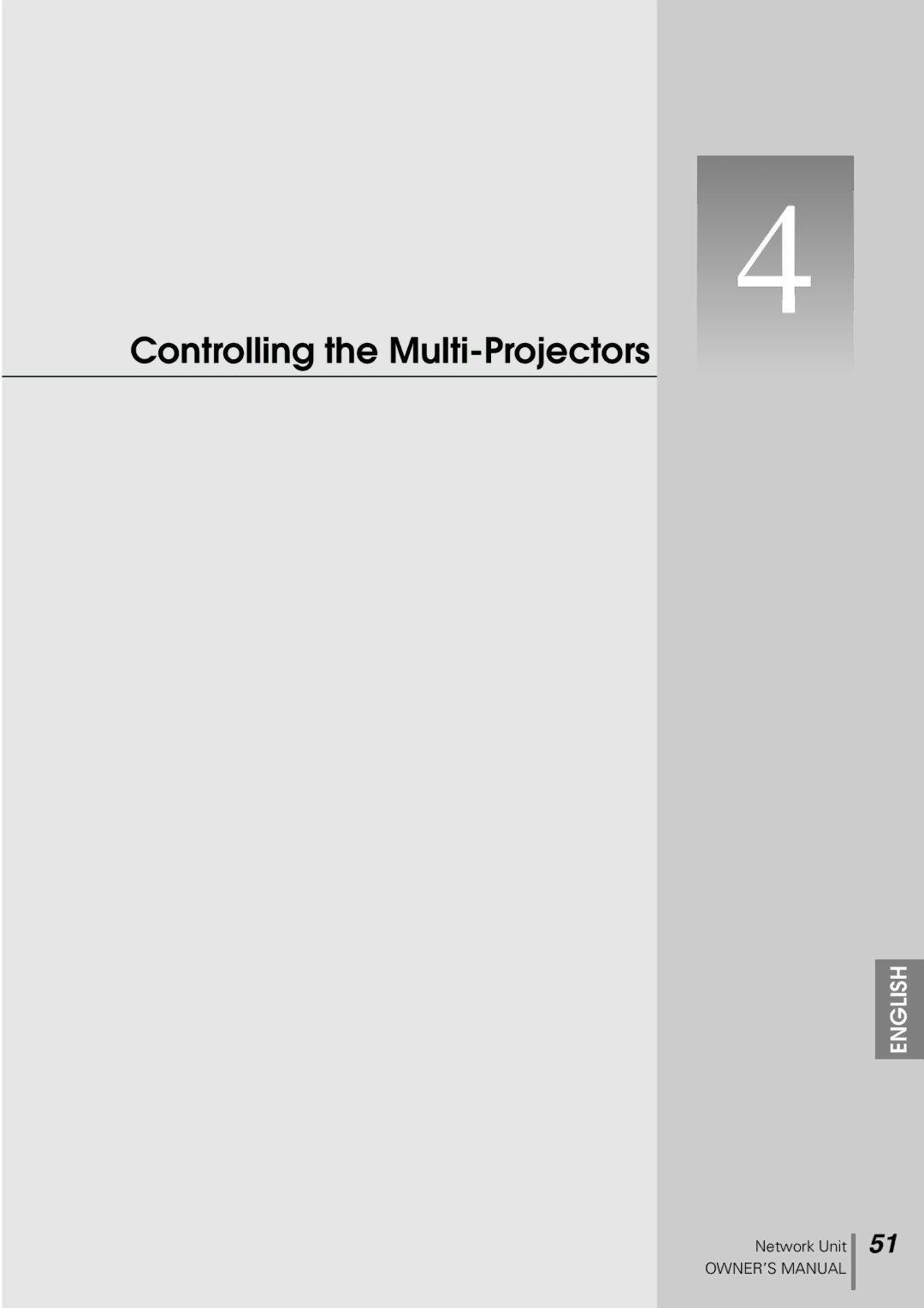 Sanyo POA-PN10 owner manual Controlling the Multi-Projectors 