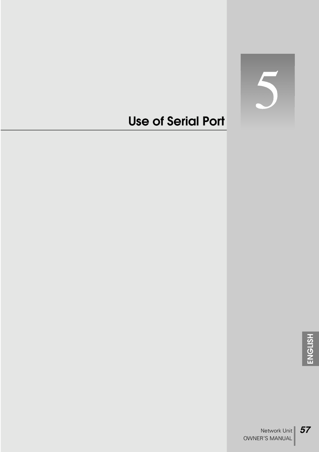 Sanyo POA-PN10 owner manual Use of Serial Port 