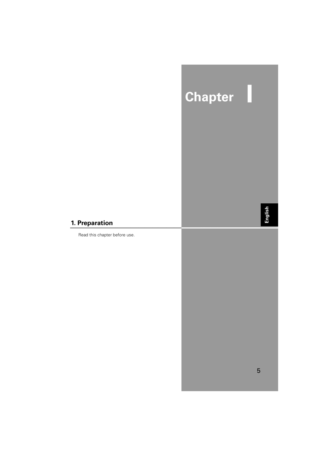 Sanyo POA-USB02 owner manual Chapter, Preparation, English 