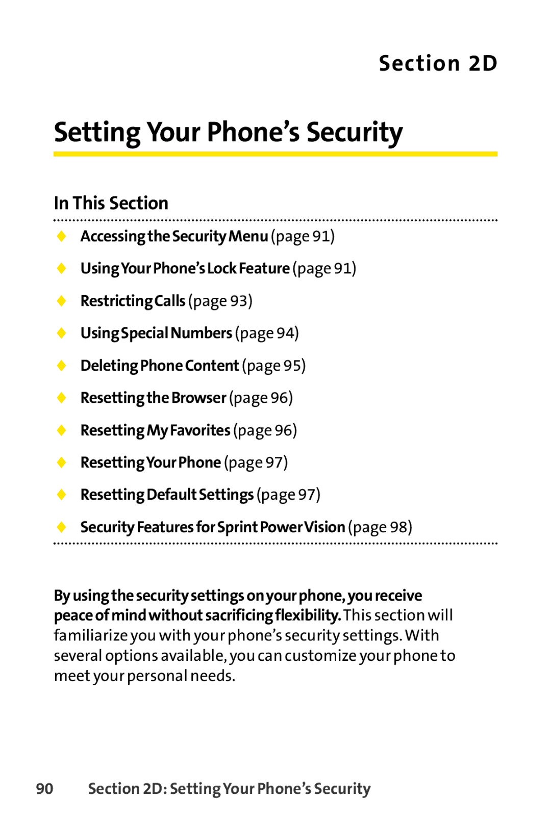 Sanyo PRO-200 manual Setting Your Phone’s Security 