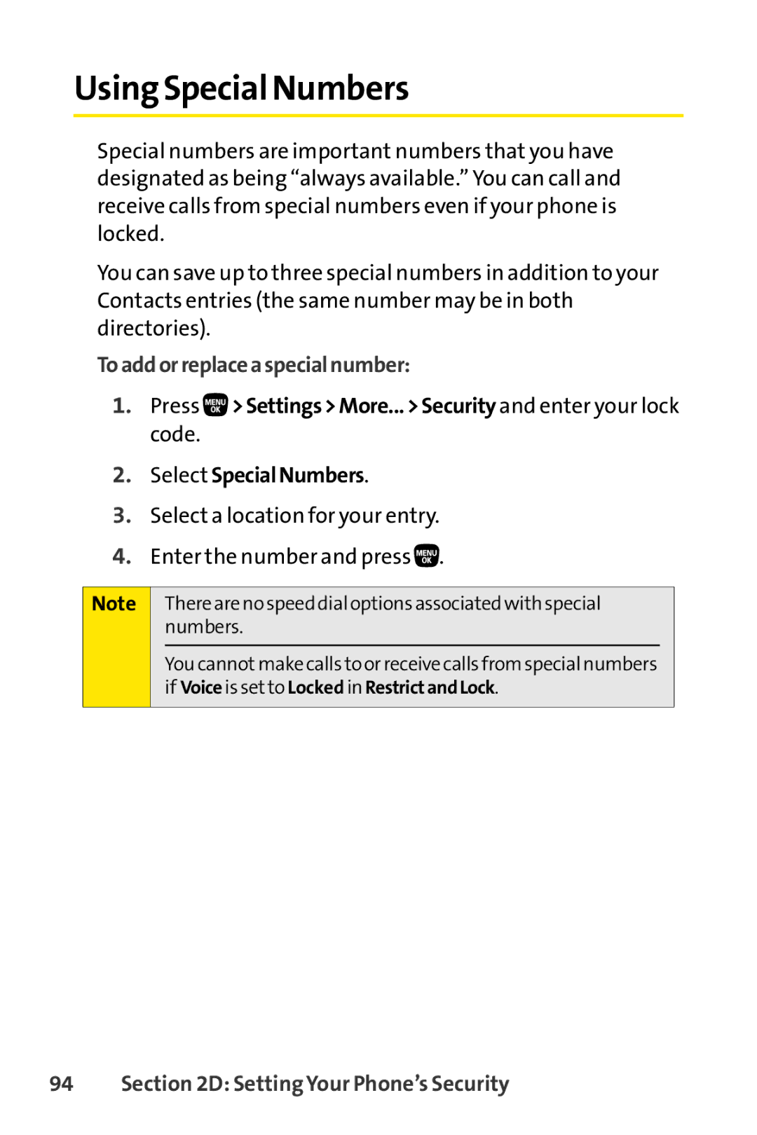 Sanyo PRO-200 manual Using Special Numbers, Toaddorreplaceaspecialnumber 