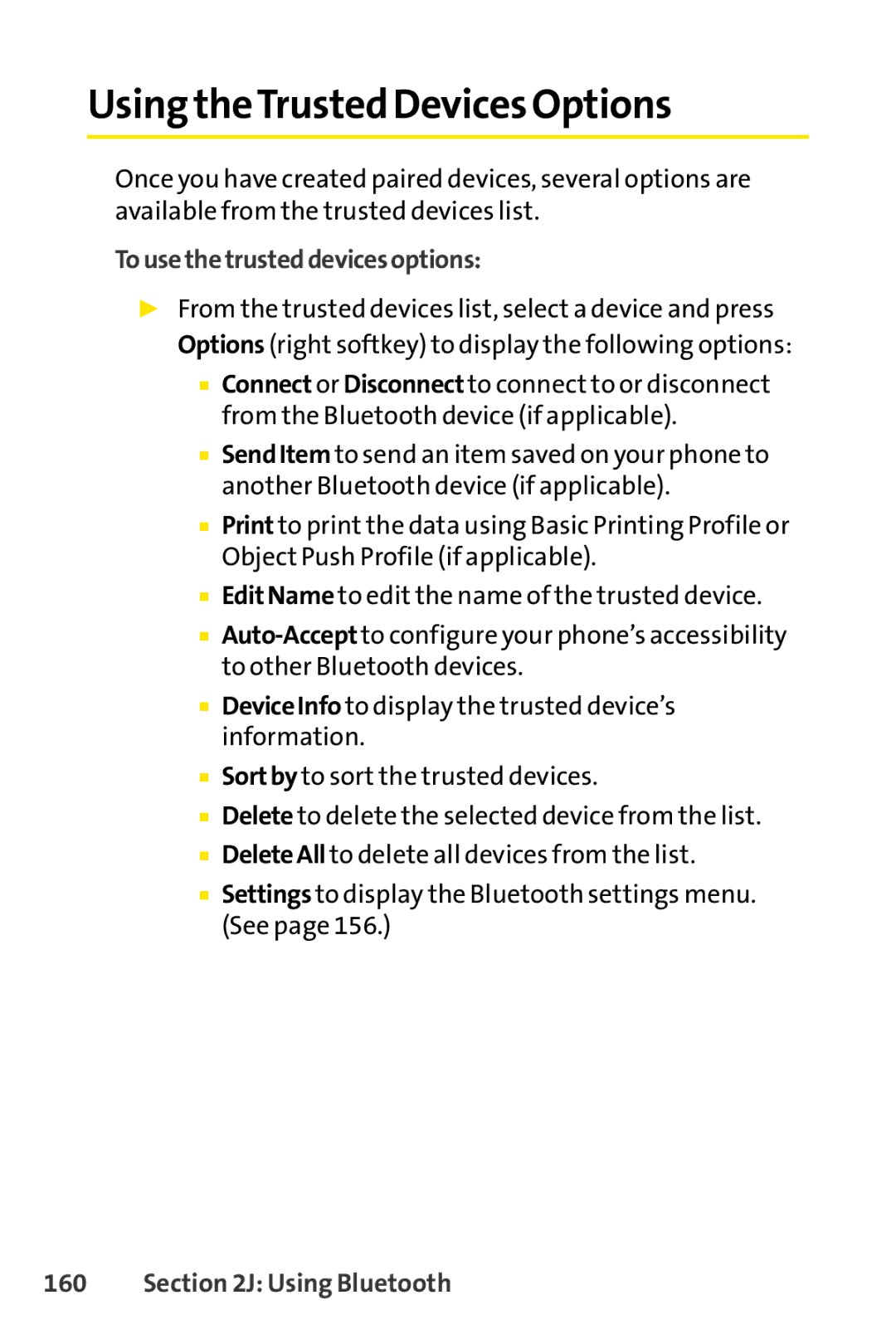 Sanyo PRO-200 manual Using theTrusted Devices Options, Tousethetrusteddevicesoptions 