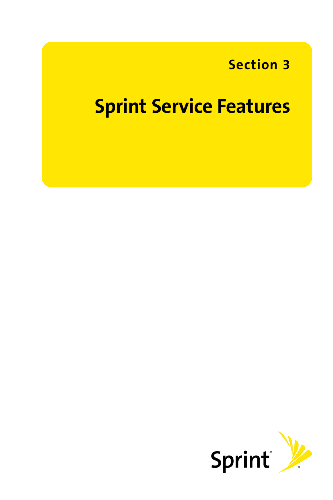 Sanyo PRO-200 manual Sprint Service Features 