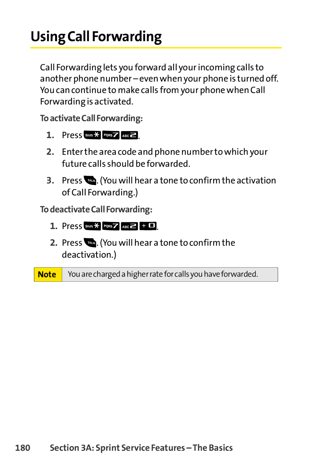 Sanyo PRO-200 manual Using Call Forwarding, ToactivateCallForwarding, TodeactivateCallForwarding 