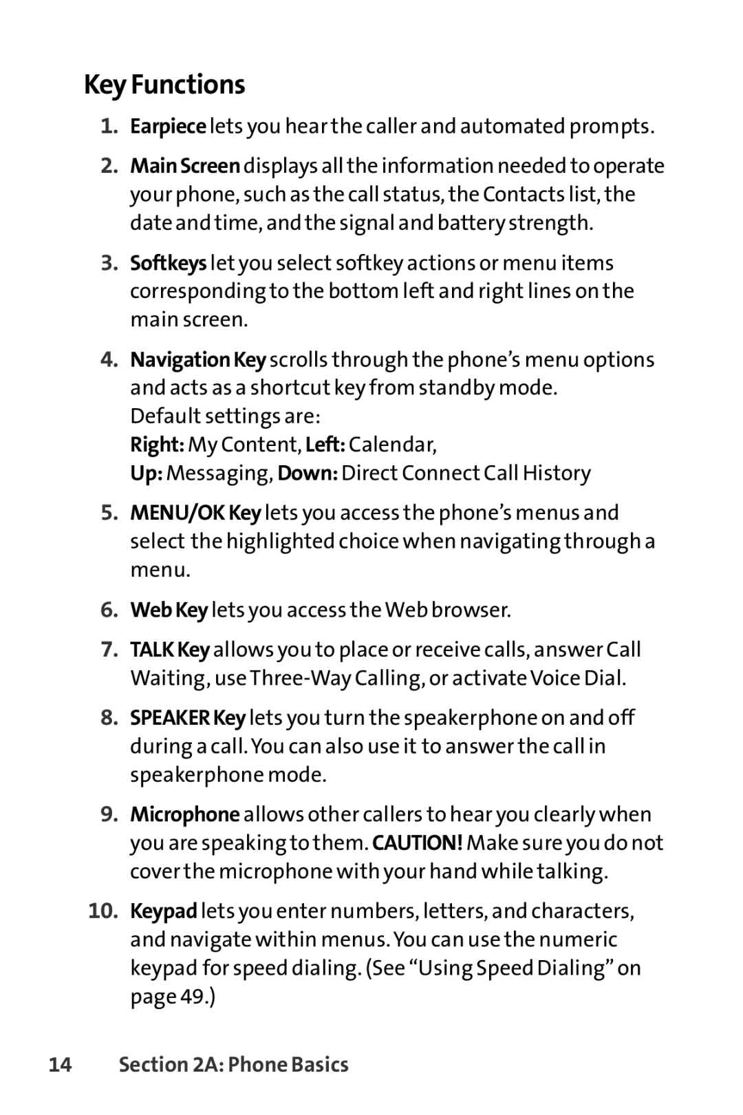 Sanyo PRO-200 manual Key Functions 