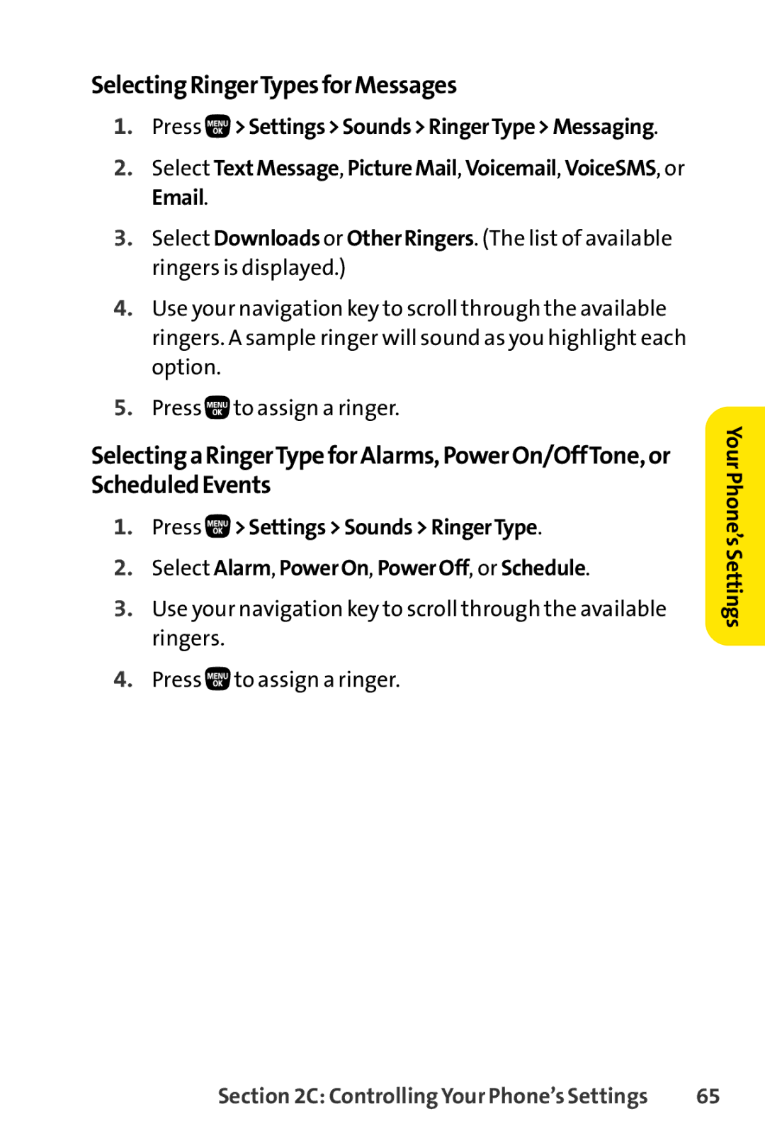 Sanyo PRO-200 manual SelectingRingerTypesforMessages 