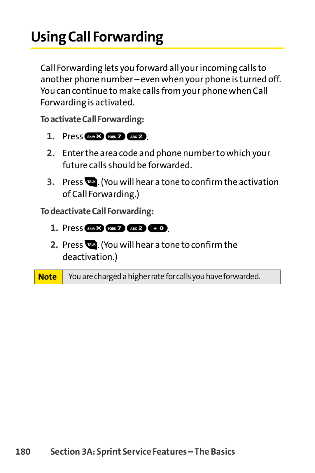 Sanyo PRO-700 manual Using Call Forwarding, ToactivateCallForwarding, TodeactivateCallForwarding 